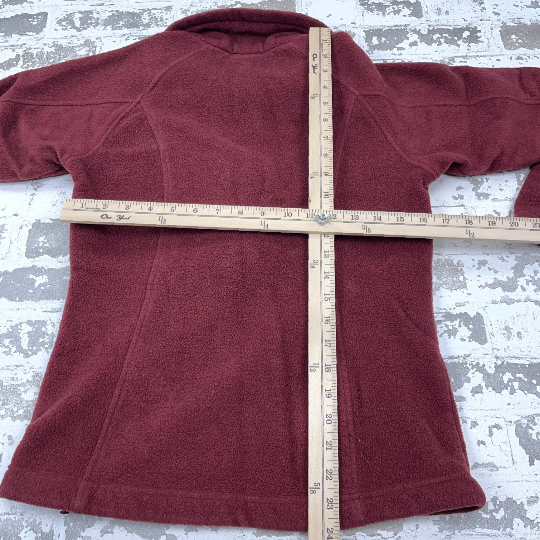Layer 8 Columbia Jacket Women S Maroon Fleece Zip Pockets Logo Embroidered Regular All Seasons Mid-Length Jacketist? Size S / US 4 / IT 40 - 5 Thumbnail