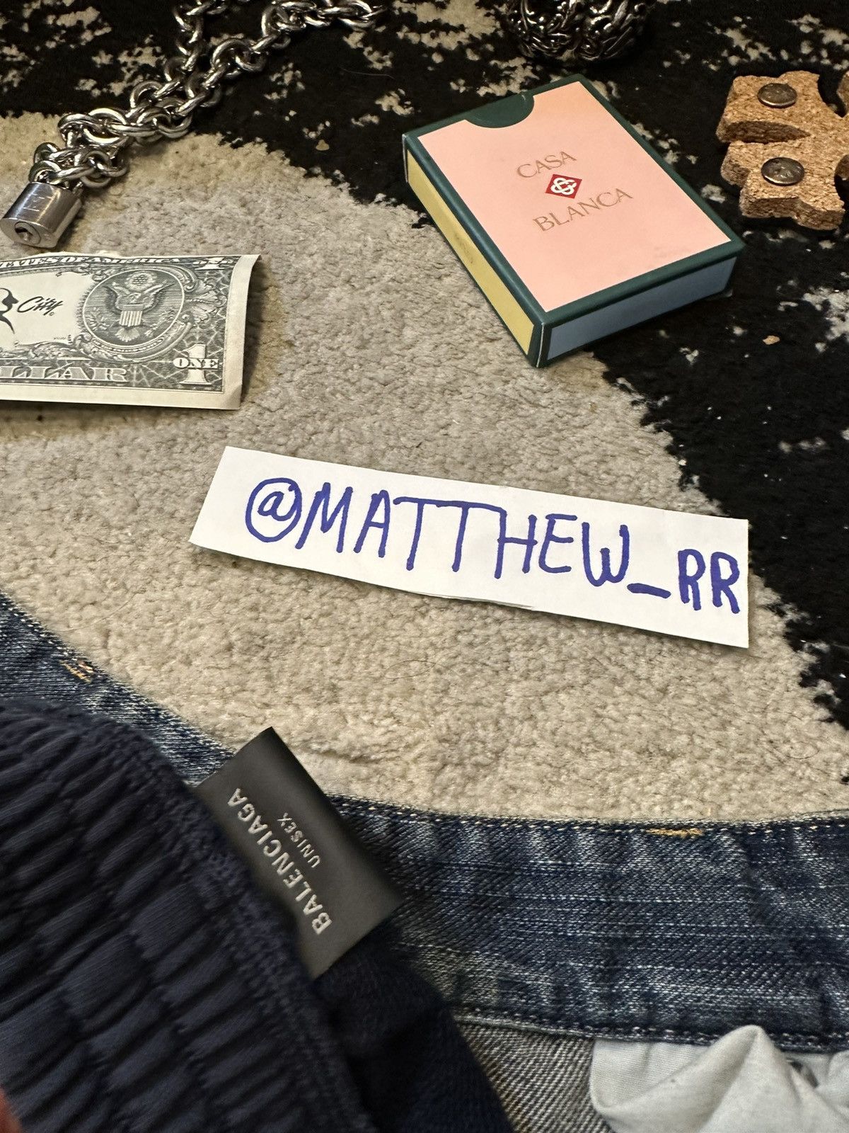 Balenciaga BALENCIAGA SS23 HYBRID DENIM NAVY SWEATPANTS Size US 32 / EU 48 - 19 Thumbnail