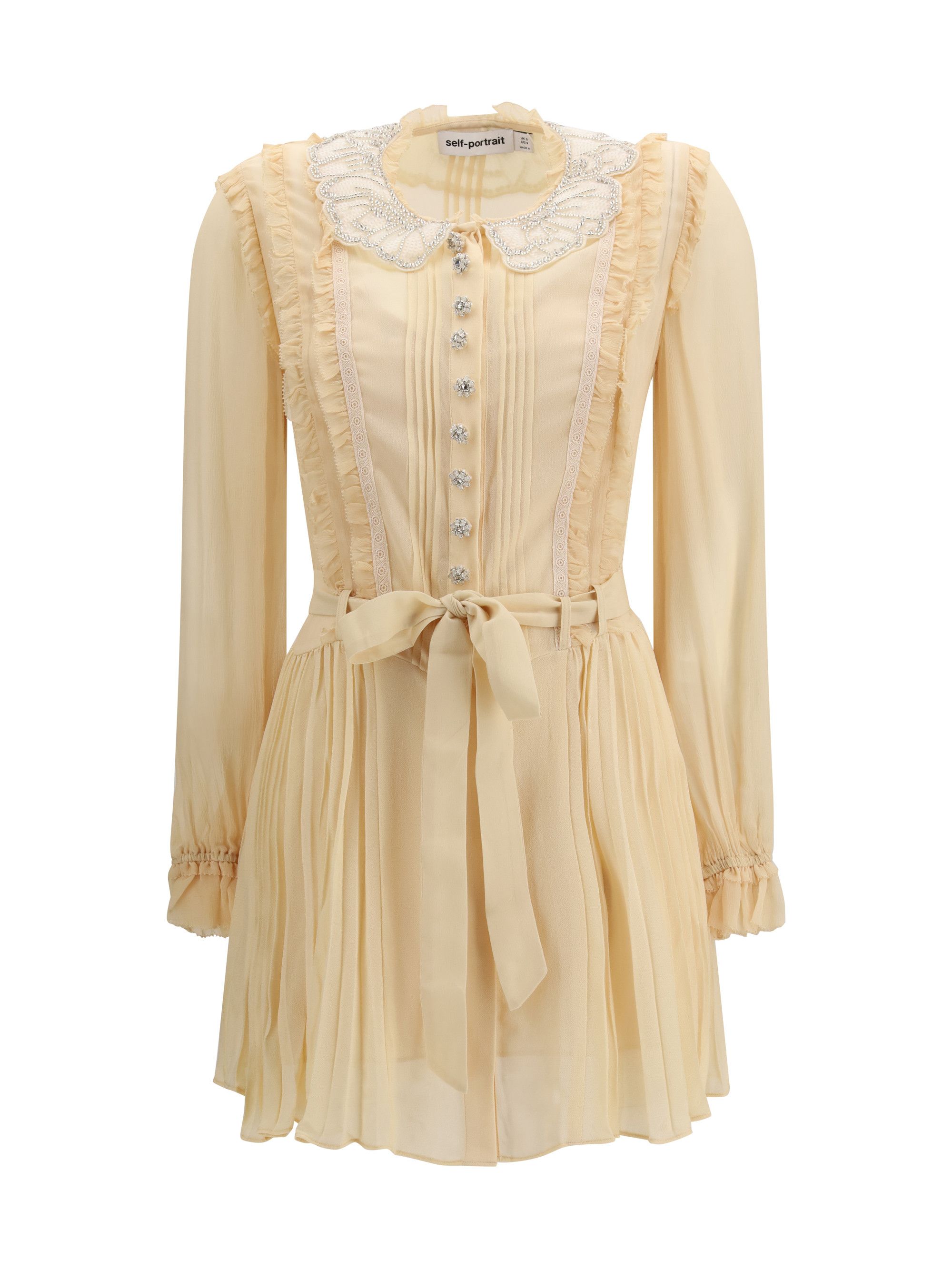 Self-Portrait Pleated georgette mini Dress Size XS / US 0-2 / IT 36-38 - 1 Thumbnail