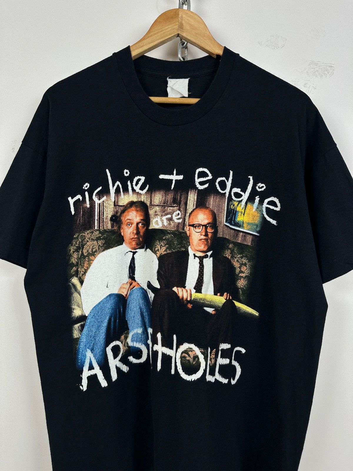 Vintage Vintage Richie + Eddie Are Arseholes Bottom Live T-Shirt Size US XL / EU 56 / 4 - 3 Thumbnail
