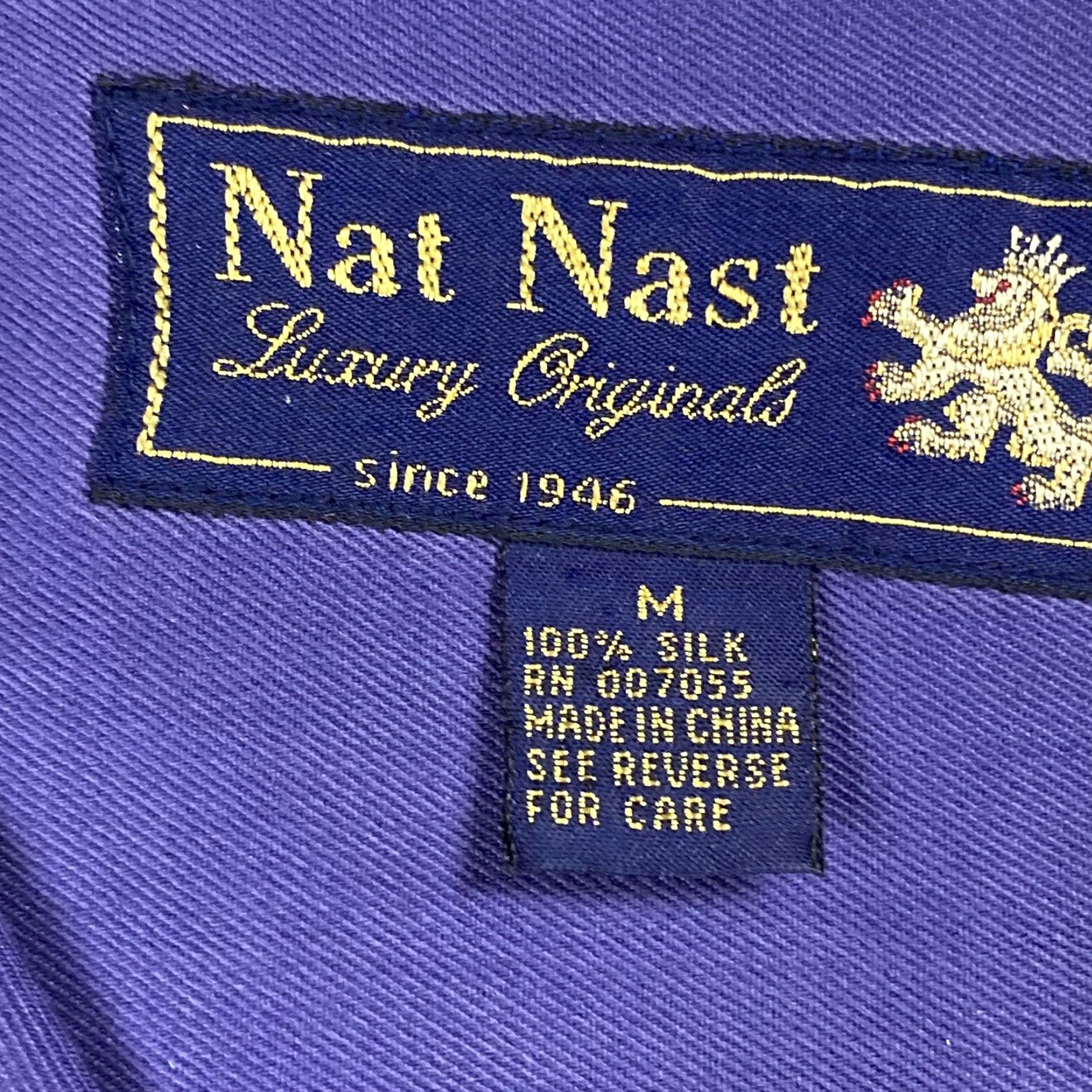 Nat Nast VINTAGE Nat Nast Golf Button-Up Shirt Men M Silk Indigo Blue Embroidered Collared Short Sleeve — Mens Size US M / EU 48-50 / 2 - 3 Thumbnail