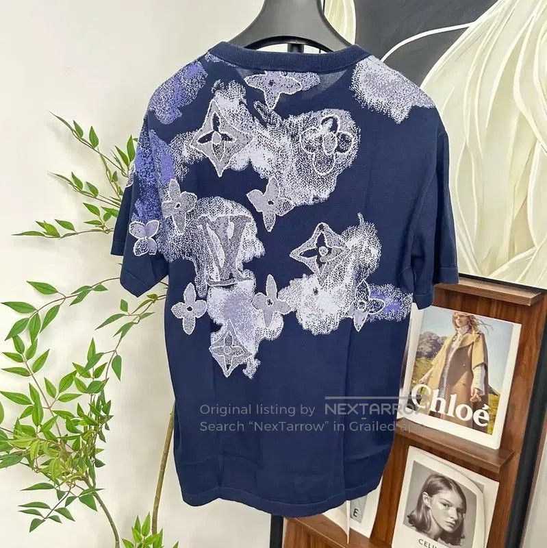 Louis Vuitton Louis Vuitton Blue Cotton Short Sleeve T-Shirt . Size US M / EU 48-50 / 2 - 2 Thumbnail