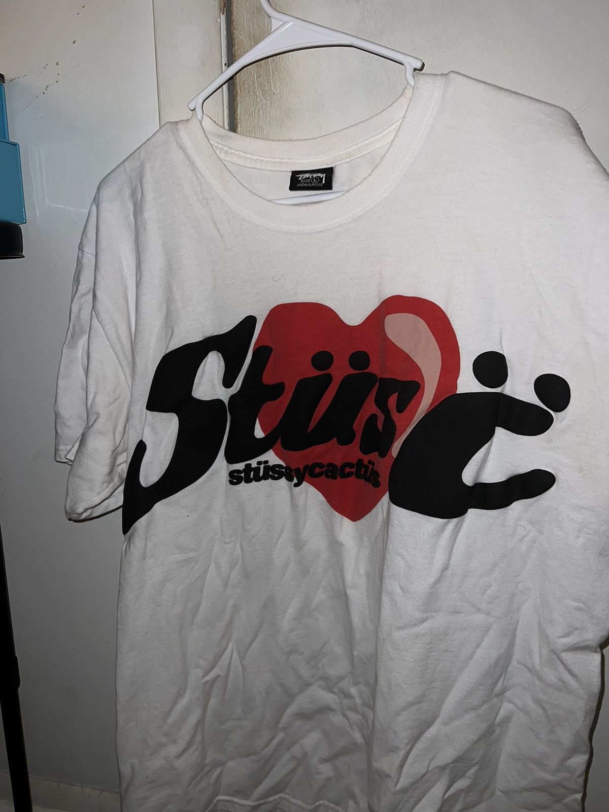 Stussy Stussy × Cactus Plant Flea Market Heart Tee White | Grailed