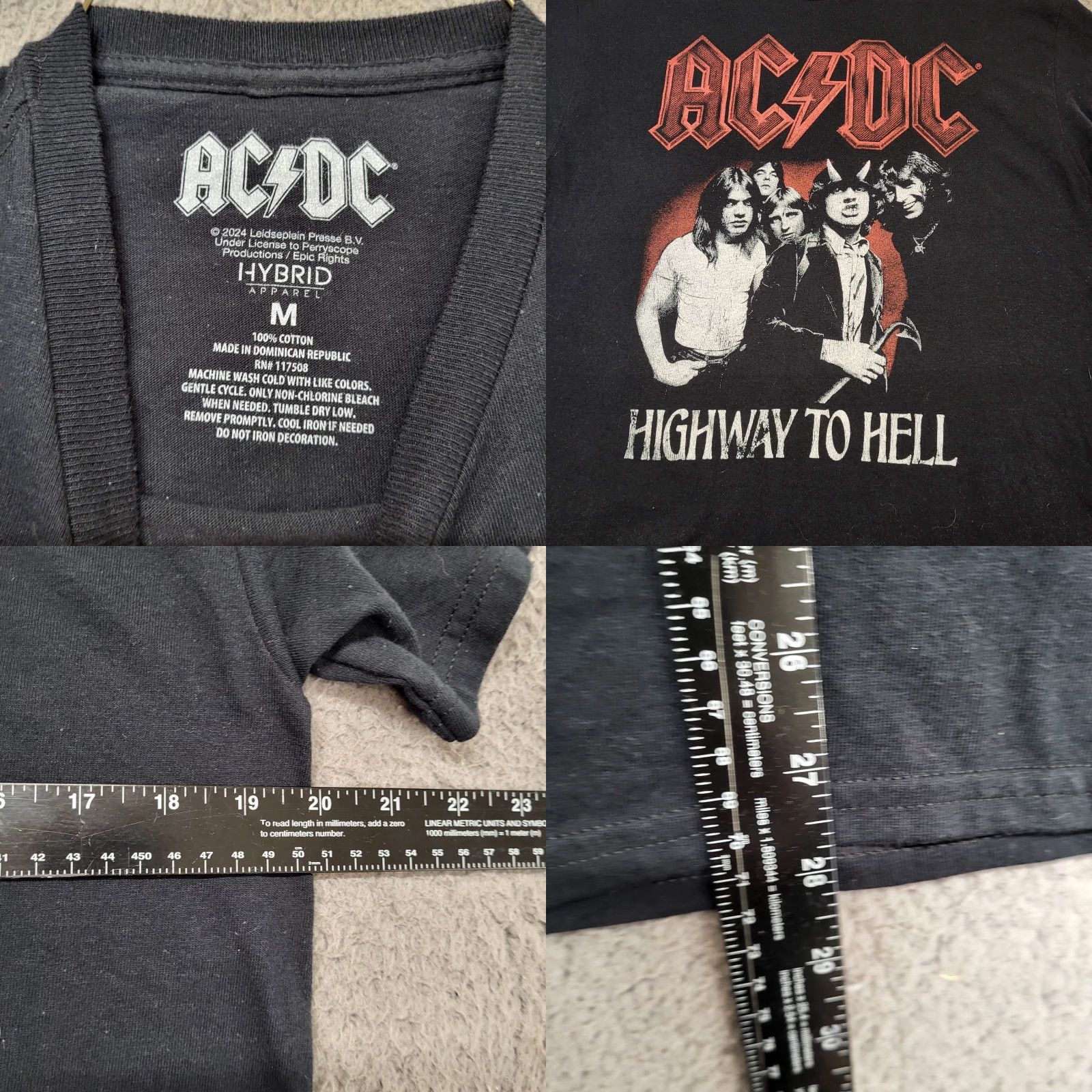 Vintage AC/DC Highway To Hell T-Shirt Men's Size M Black Short Sleeve Crew Neck Band Rock Music 80s Band Merch Holiday Sale Size US M / EU 48-50 / 2 - 8 Thumbnail