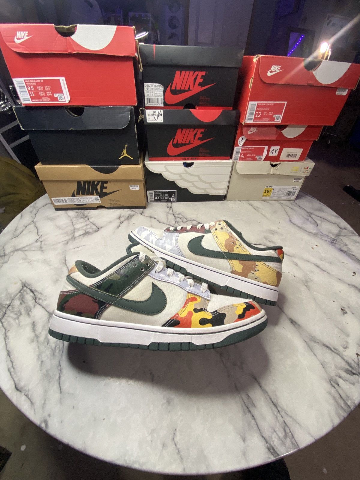 Nike Dunk low multi camo Size US 9.5 / EU 42-43 - 8 Thumbnail