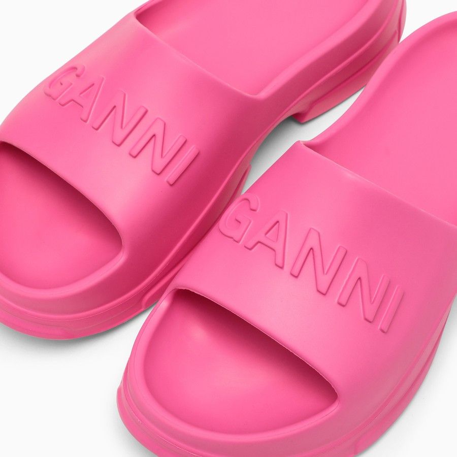 Ganni o1d2blof0824 Rubber Slippers in Pink Size US 6 / IT 36 - 5 Thumbnail