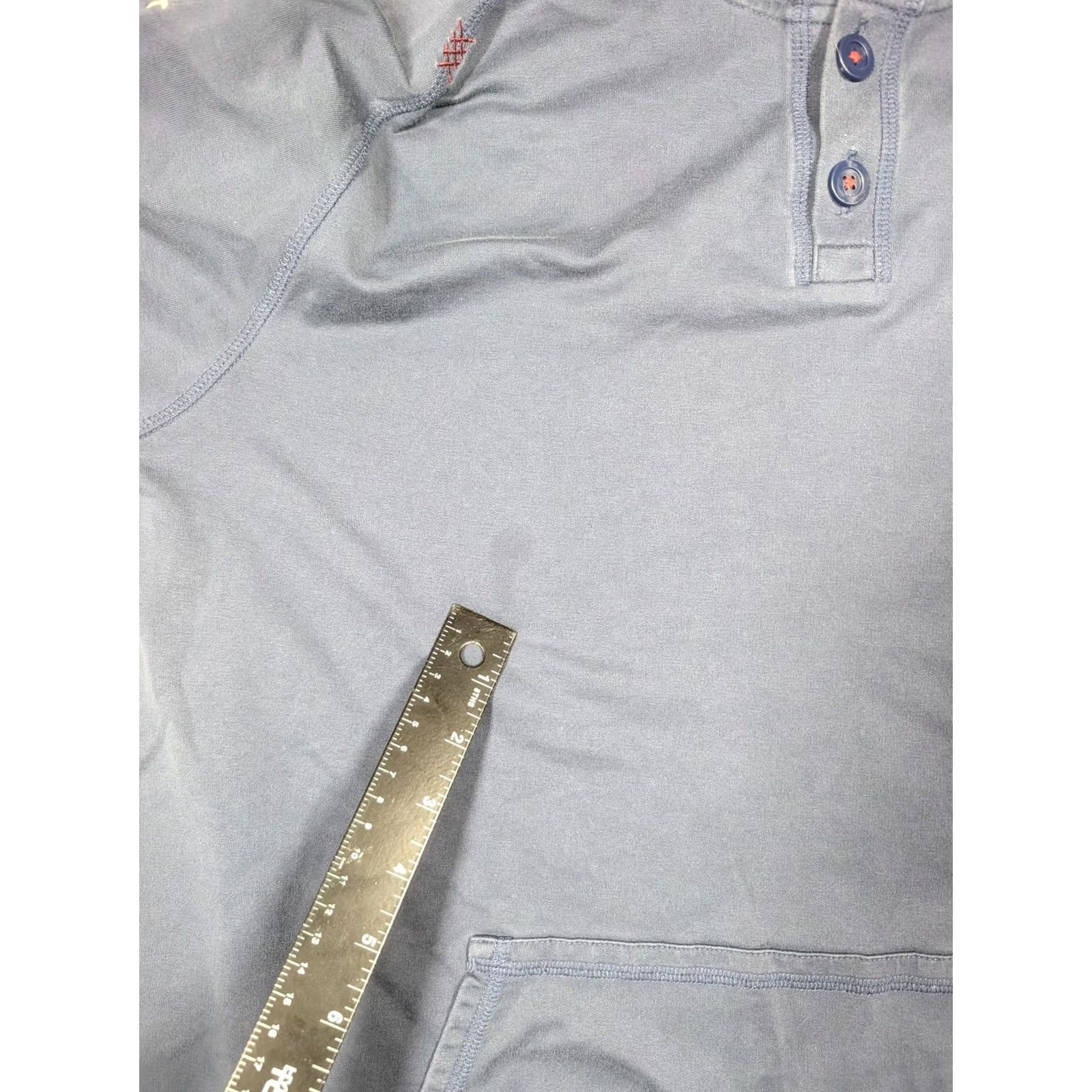 Rhone VINTAGE Rhone Hoodie Mens Large Blue Henley Lightweight Stretch BMC Building Innovation Size US L / EU 52-54 / 3 - 7 Thumbnail