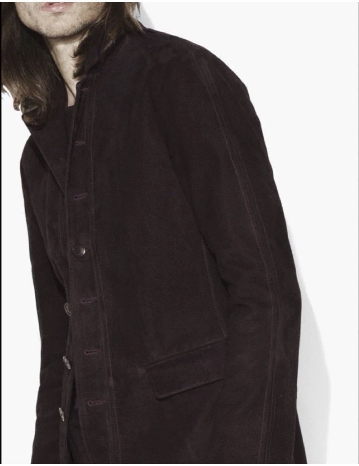 John Varvatos Suede Oxblood Multibutton Jacket EU 56 USA 46 Size US XL / EU 56 / 4 - 2 Thumbnail