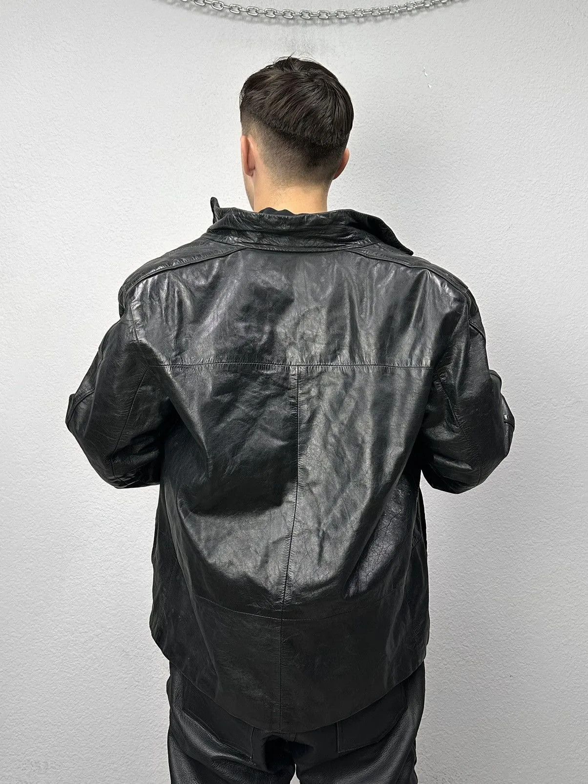 Diesel Vintage Leather Jacket Diesel Style Avantgarde IfSixWasNine Size US M / EU 48-50 / 2 - 15 Thumbnail