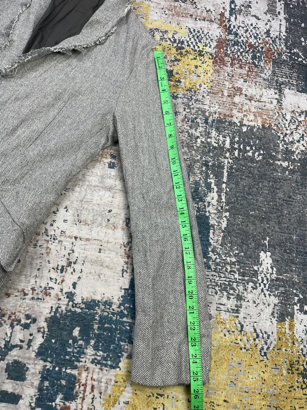 Tornado Mart Tornado Mart Frayed Edge Herringbone Coat Size US S / EU 44-46 / 1 - 20 Thumbnail