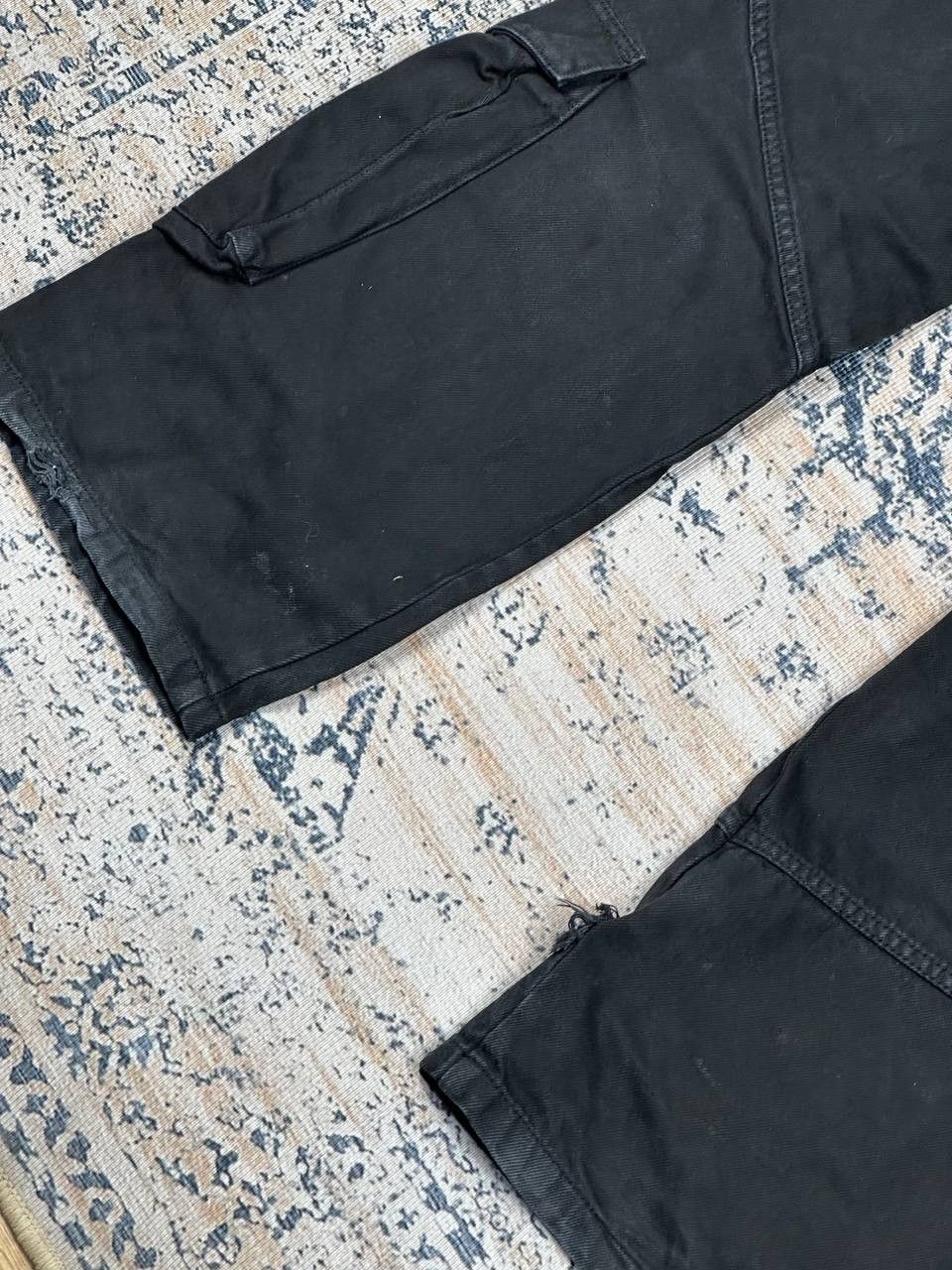 Japanese Brand Vicinity Cargo Flared Baggy Black Denim Pants Size US 34 / EU 50 - 10 Thumbnail