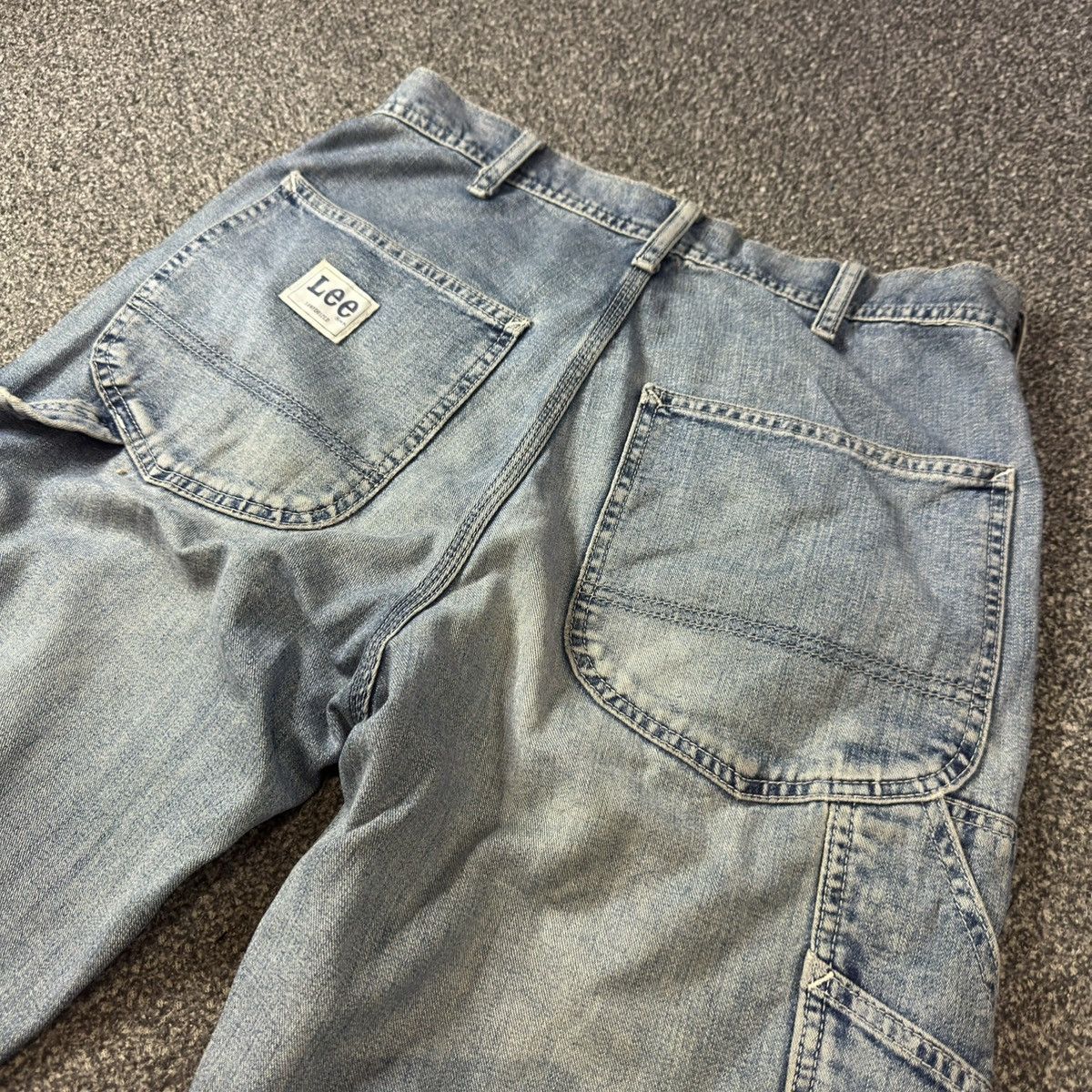 Lee Workwear Vintage 90s Lee Sanforized Carpenter Marbling Denim Size US 30 / EU 46 - 8 Thumbnail
