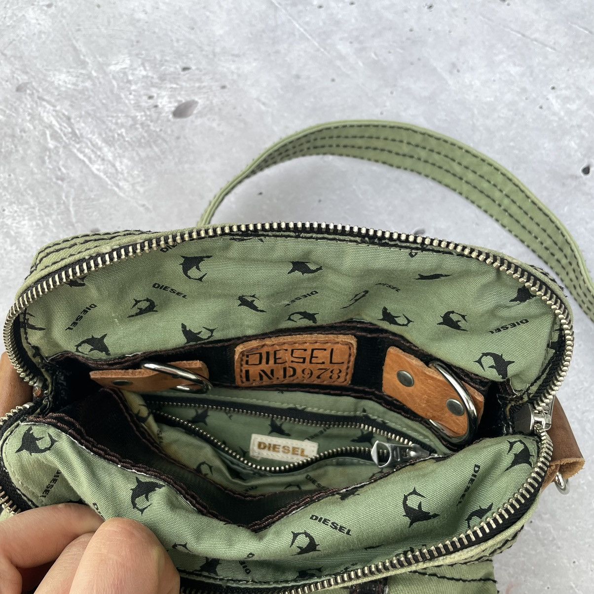 Other vintage diesel bag with leather details y2k japanese style Size ONE SIZE - 8 Thumbnail