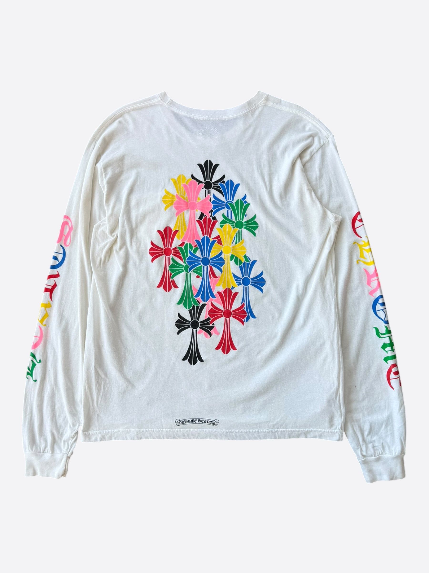 Chrome Hearts Chrome Hearts White & Multicolor Cross Longsleeve T-Shirt Size US XL / EU 56 / 4 - 2 Thumbnail