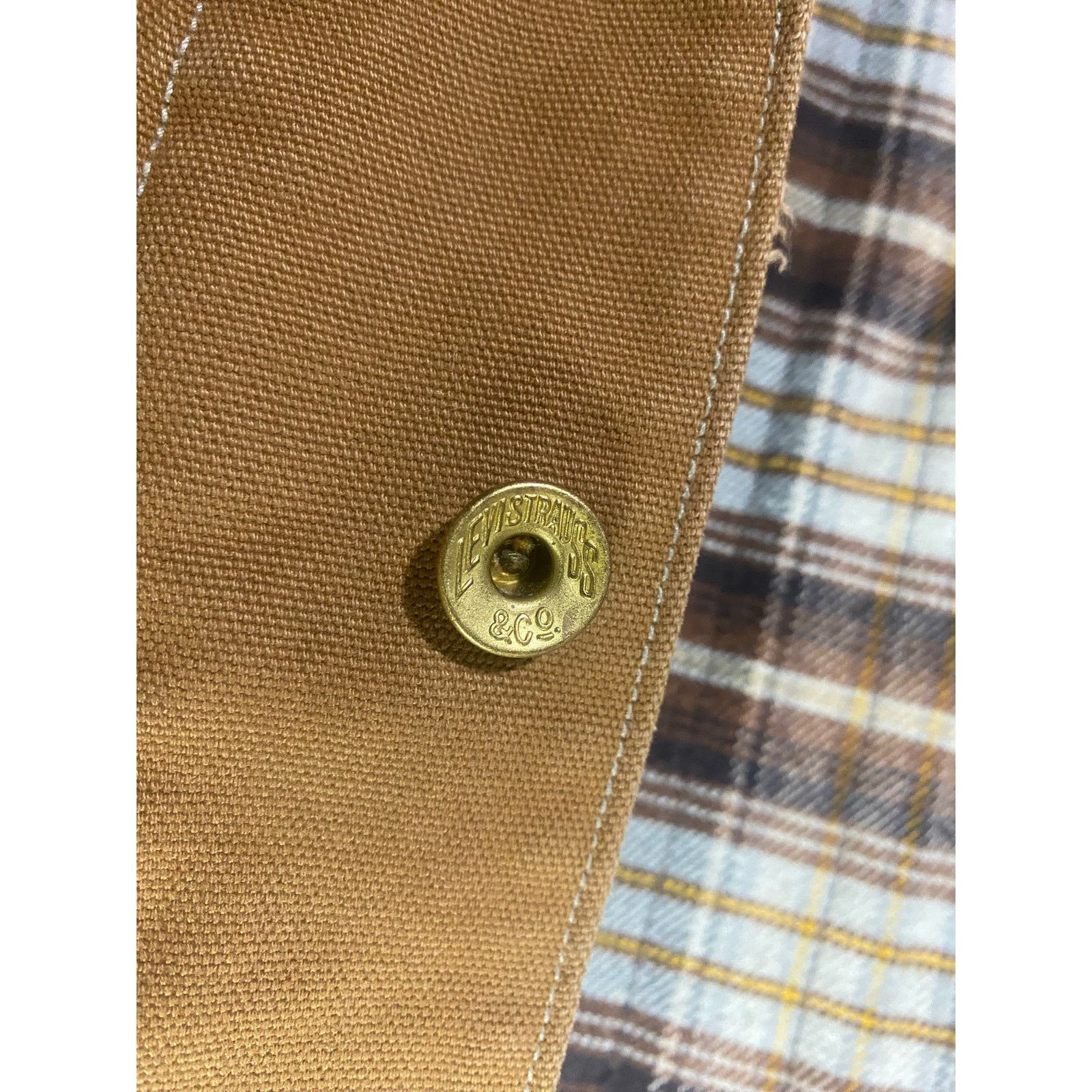 Levi's Levis Canvas Blanket Flannel Lined Chore Barn Coat XL Tan Size US XL / EU 56 / 4 - 7 Thumbnail