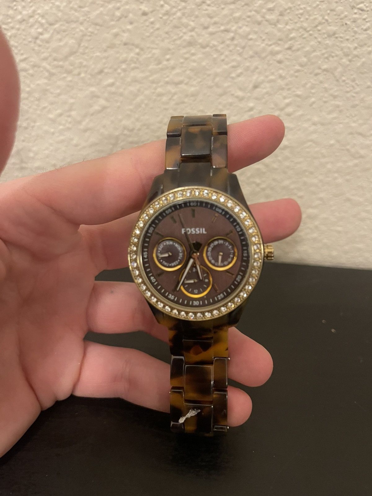 Fossil × Vintage Fossil Watch Womens STELLA Day Date 24H Gem Set Size ONE SIZE - 2 Thumbnail