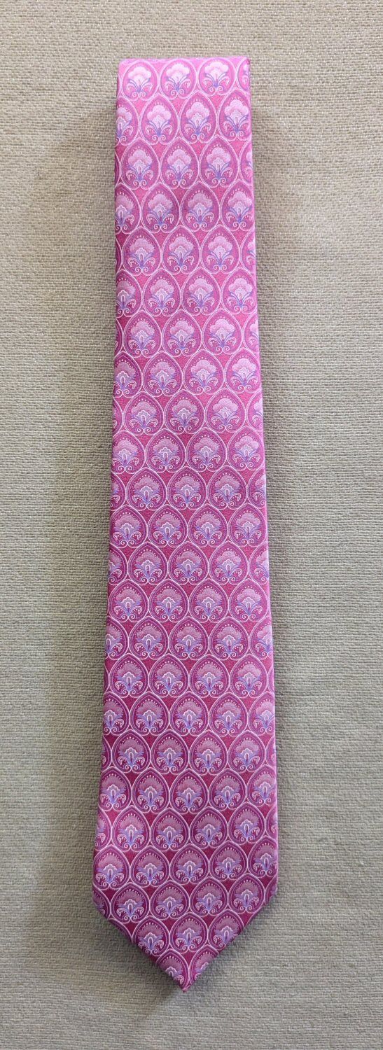 Valentino Valentino Pink Patterned Silk Tie (NWT) Size ONE SIZE - 2 Thumbnail