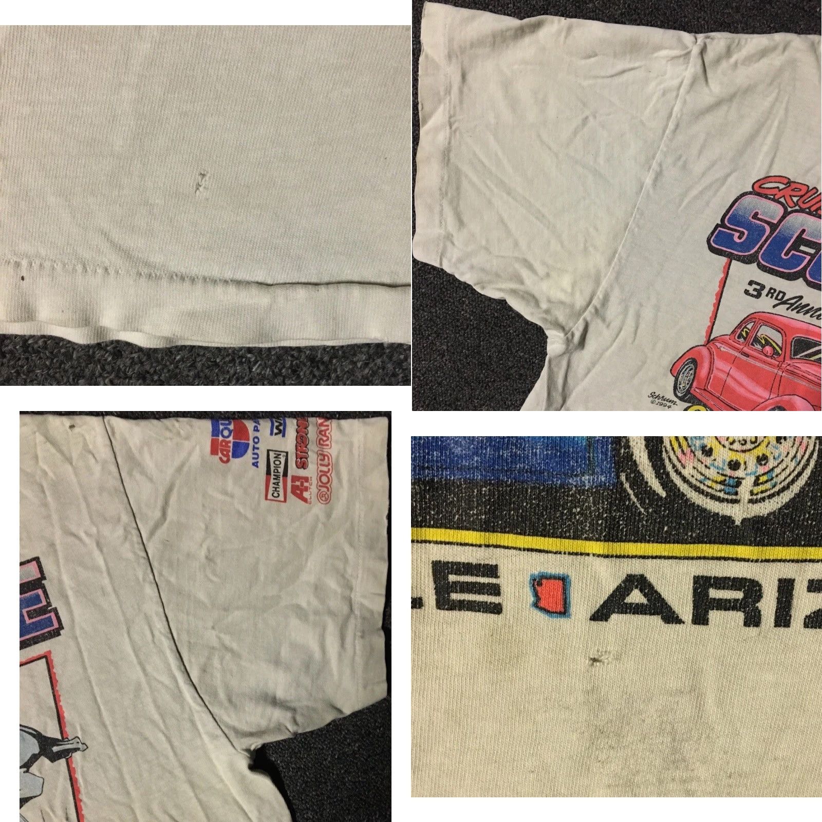 Vintage VINTAGE Arizona Hot Rod Shirt M White Jolly Rancher 90s Car Biker Grunge Single Stitch T-Shirt Mens USA Made in USA Size US M / EU 48-50 / 2 - 8 Thumbnail