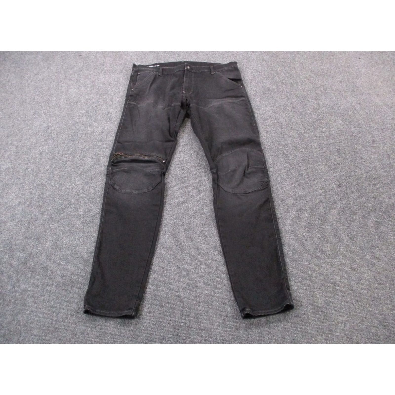 G-Star G Star Raw Jeans Men 36 X 36 Black Denim Waist Fit Skinny Grunge X 5620 Size US 35 - 2 Thumbnail