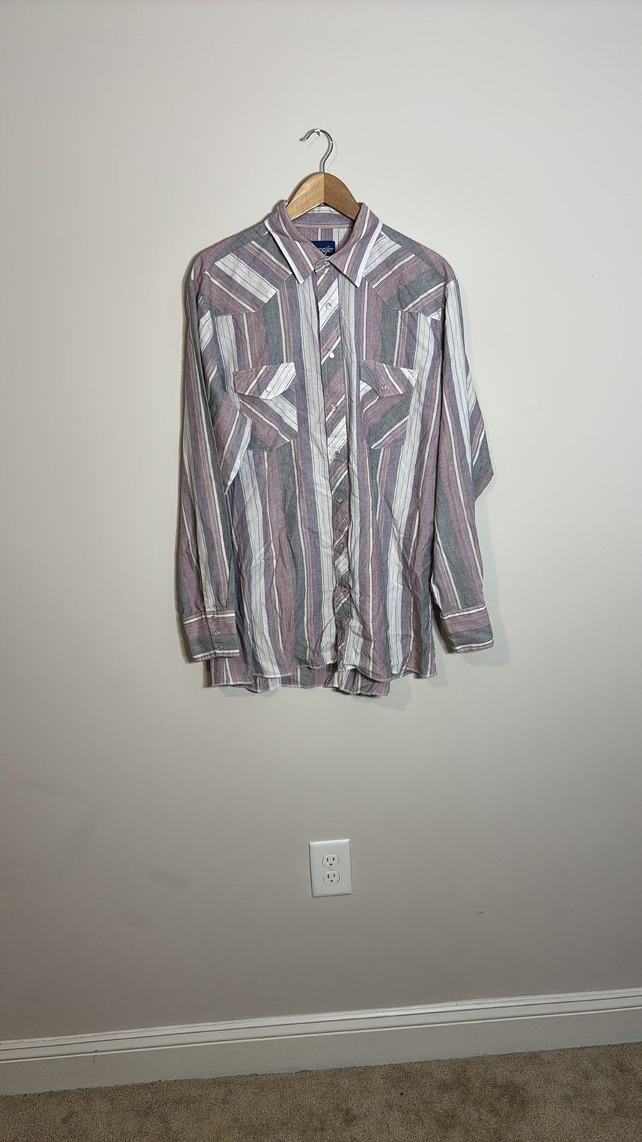 Vintage × Wrangler Vintage Wrangler Western Pearl Snap Shirt Size US XL / EU 56 / 4 - 1 Thumbnail