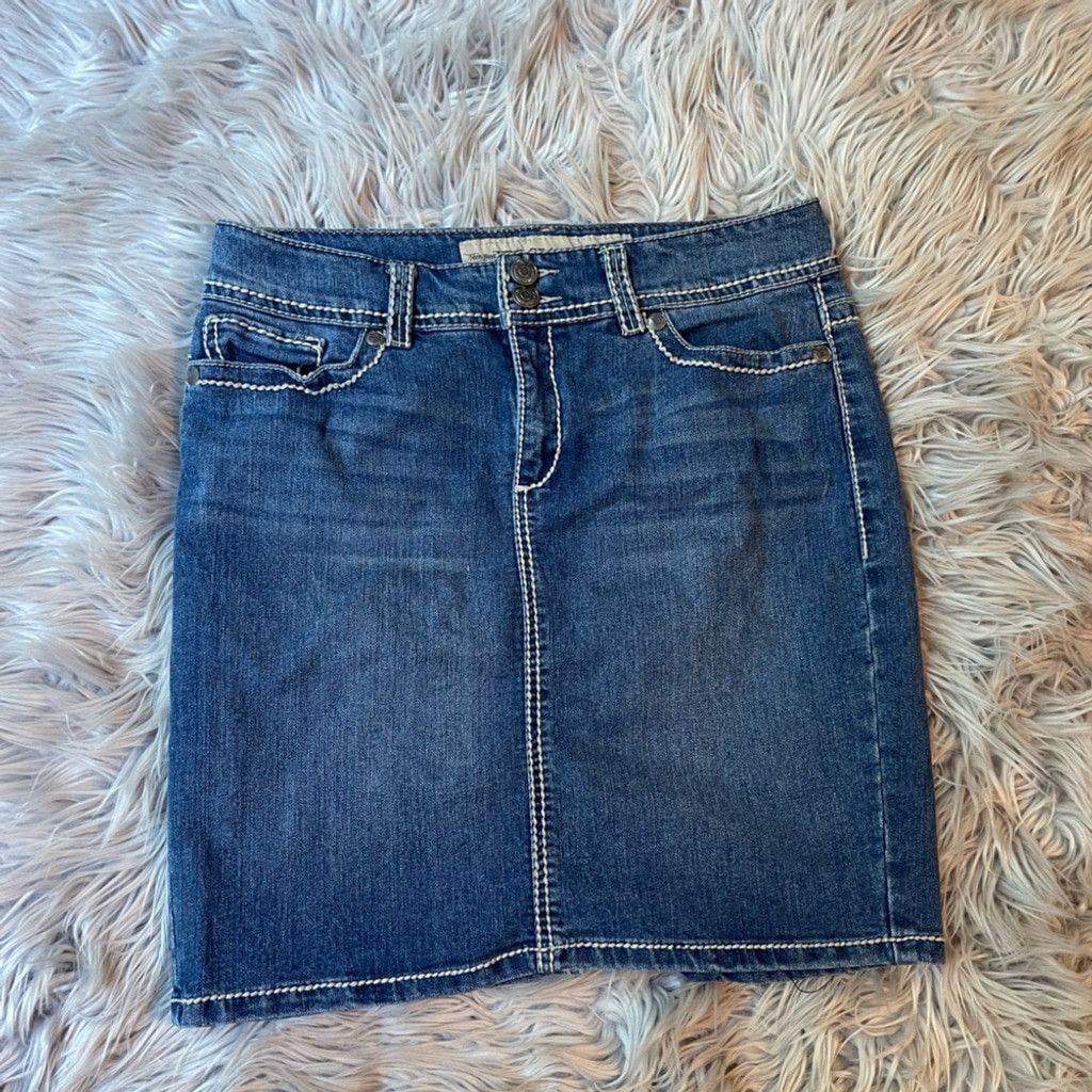 Nine West Nine West Dark Blue Denim Y2K vtg skort size 8/28 Size 30" / US 8 / IT 44 - 2 Thumbnail