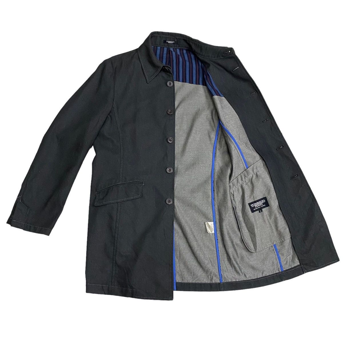 Japanese Brand × Tornado Mart Tornado Mart denim longcoat jacket Size US M / EU 48-50 / 2 - 6 Thumbnail