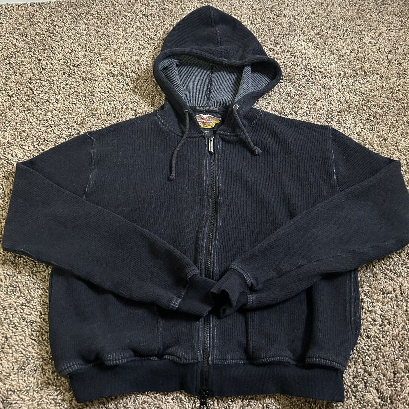 Harley Davidson Vintage Women’s Harley Davidson Zippered Jacket/Hoodie Size M / US 6-8 / IT 42-44 - 3 Thumbnail