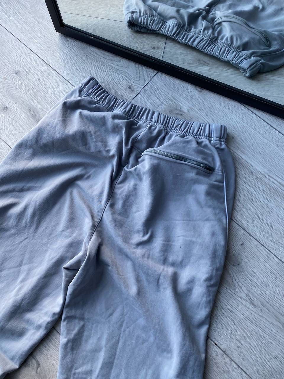 Nike × Vintage Vintage Nike Swoosh Gray Baggy Trackpants Y2K L Size US 34 / EU 50 - 6 Thumbnail