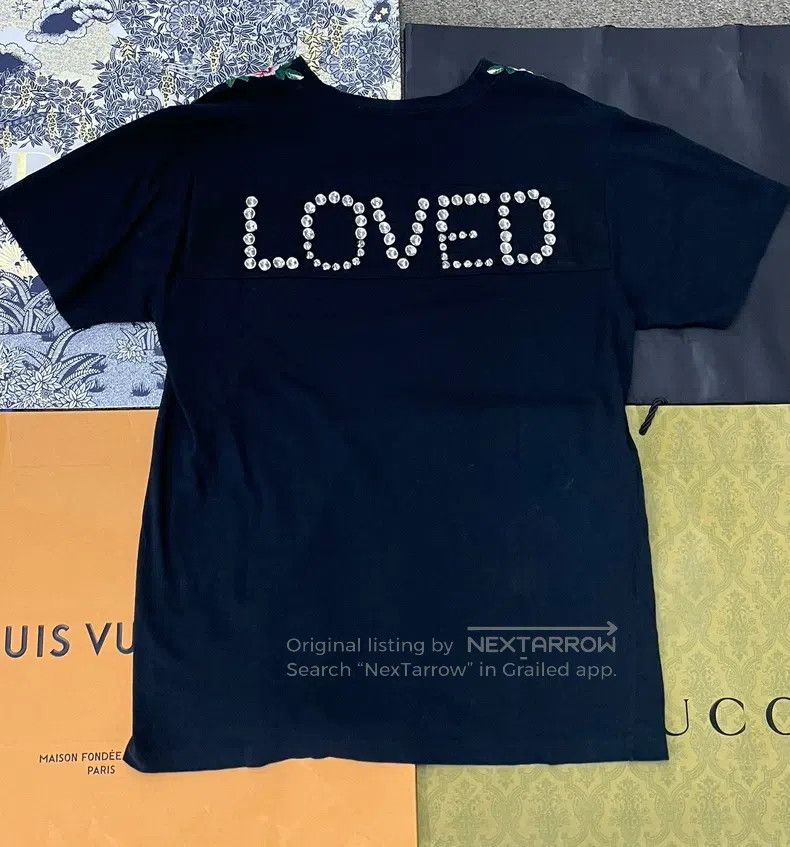 Gucci Gucci Black letter flower embroidery short-sleeved T-shirt Size US M / EU 48-50 / 2 - 3 Thumbnail