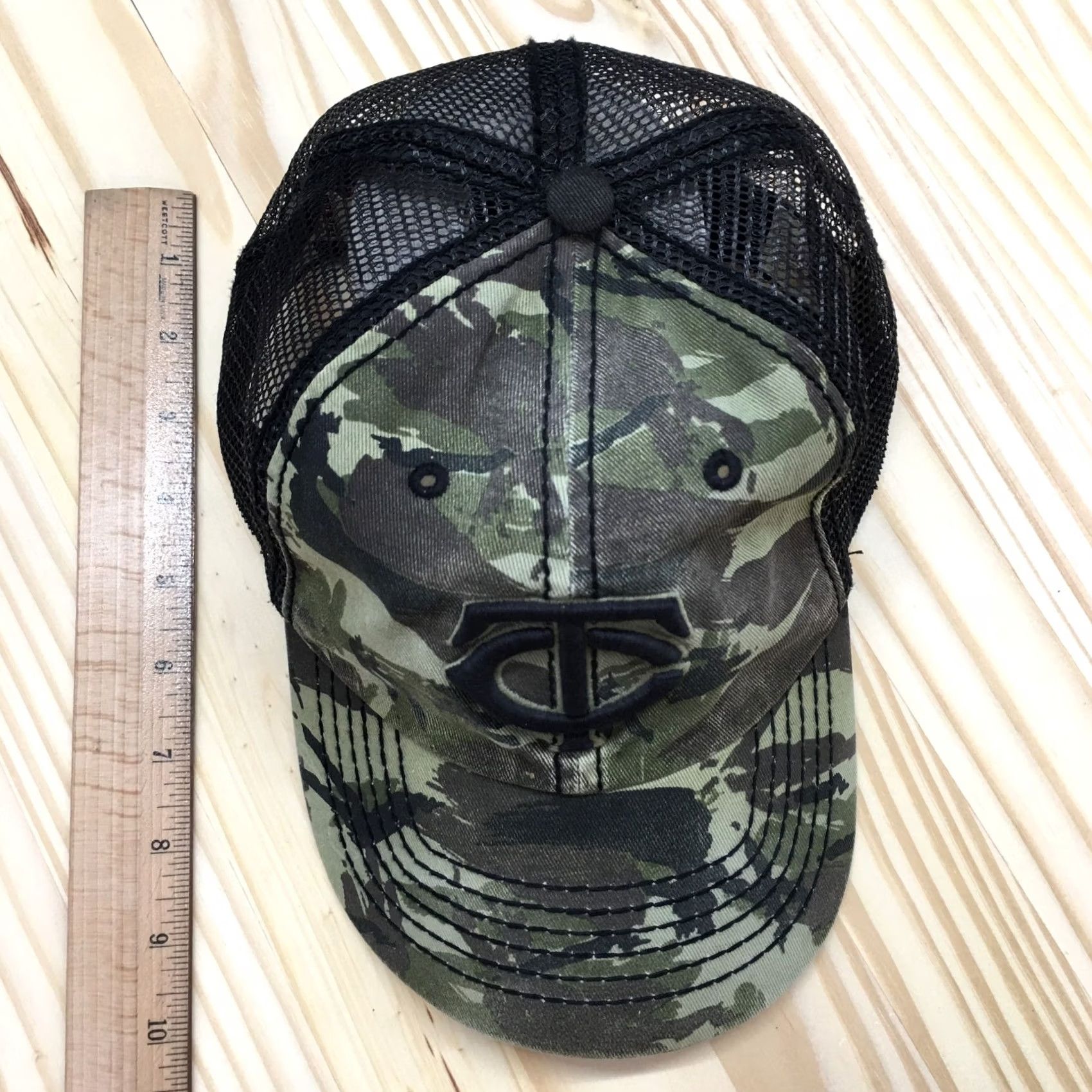 Twins 47 Trucker Hat Unisex Brown Camo OS Adjustable Embroidered Logo Minnesota Twins Sports Size ONE SIZE - 3 Thumbnail