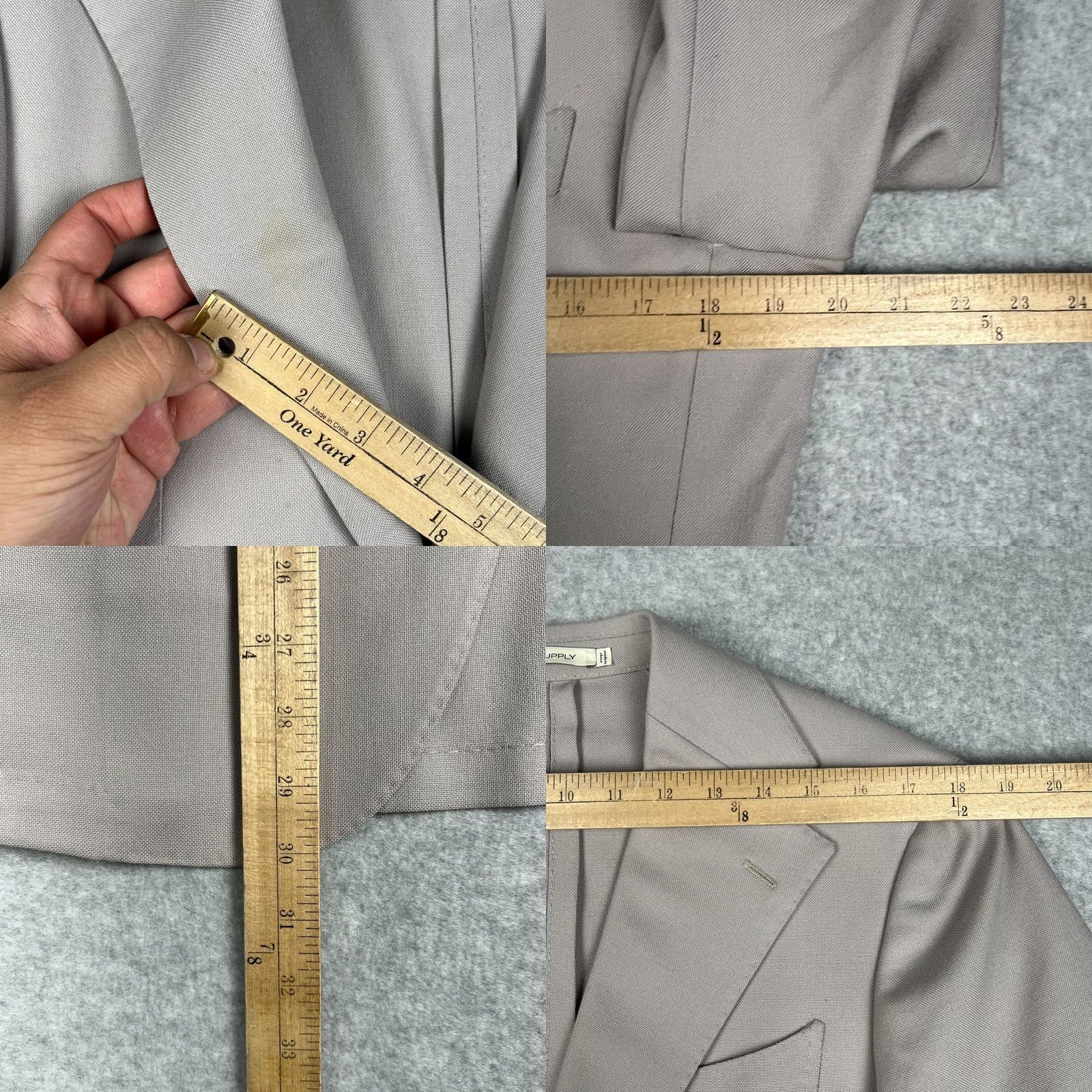 Suitsupply Suitsupply Roma Jetted Wool Sport Coat Blazer 34R Mens Beige Jacket READ Blazer-3-Button Double-Vented Sport Coat Beige Mens 34 Regular solid Size 34R - 8 Thumbnail