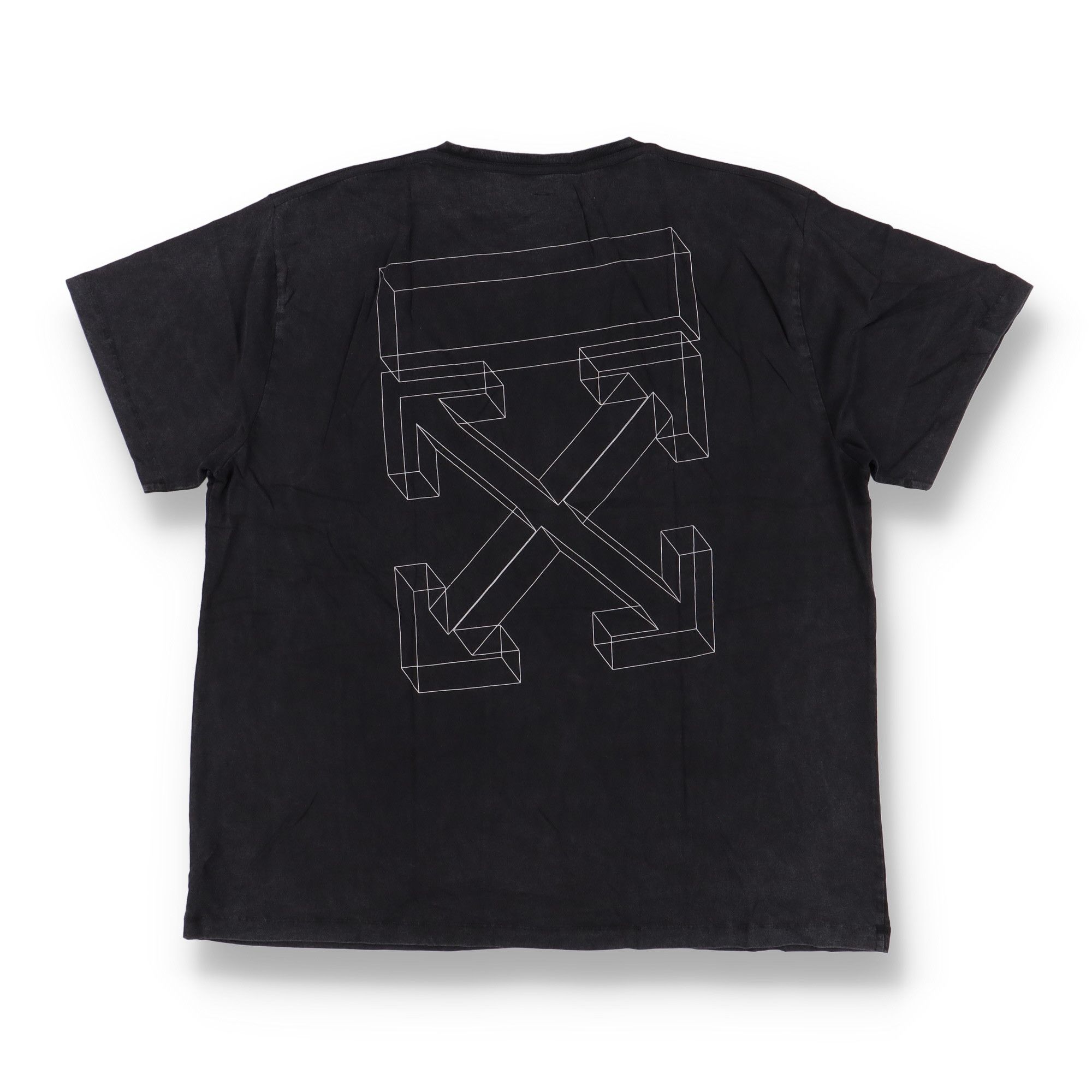 Off-White Washed Black 3D Arrows Oversized T-Shirt Size US XS / EU 42 / 0 - 1 Thumbnail