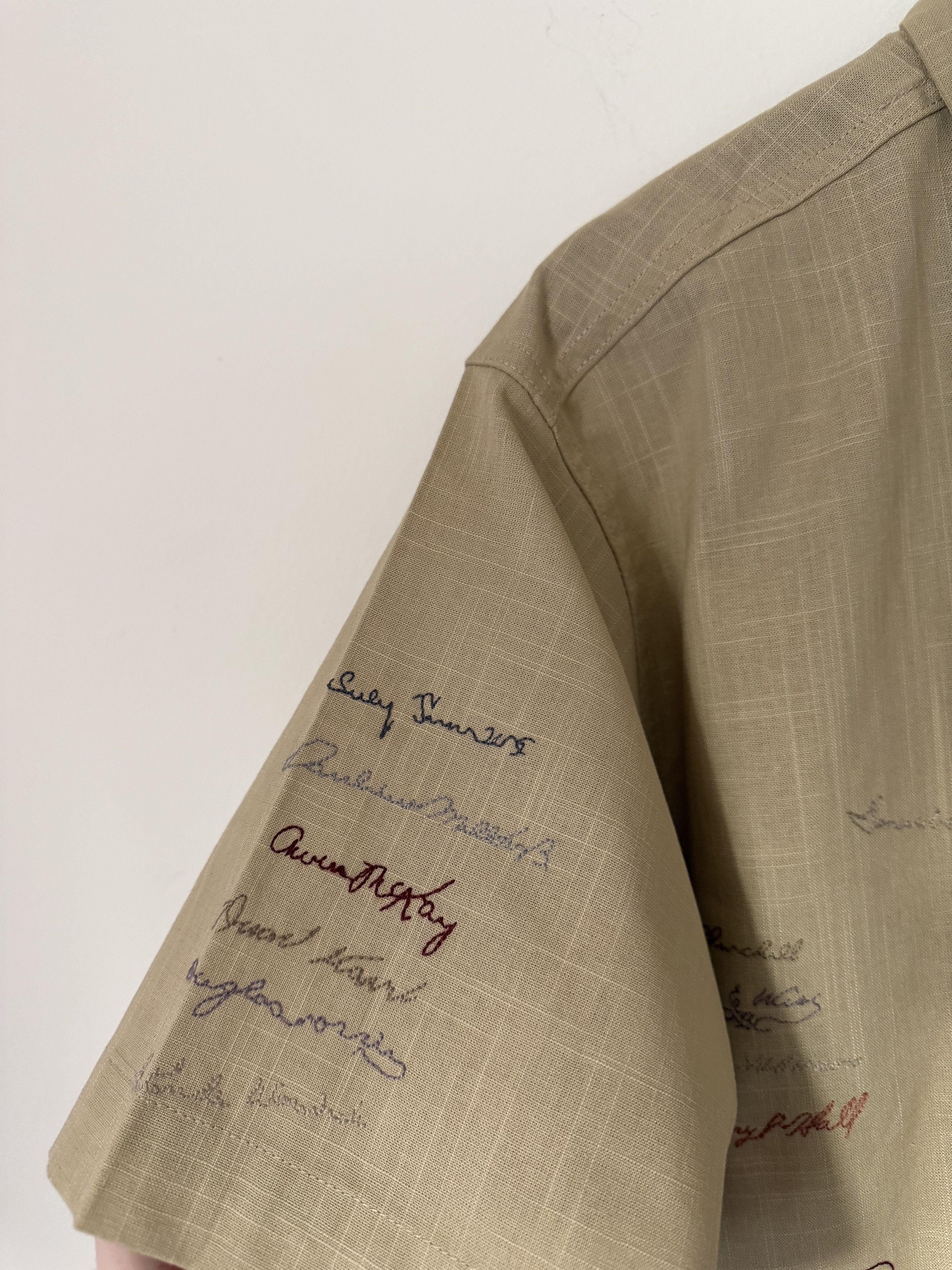 Samuel Zelig Samuel Zelig Yearbook Button Up Camp Shirt in Beige Size US L / EU 52-54 / 3 - 4 Thumbnail
