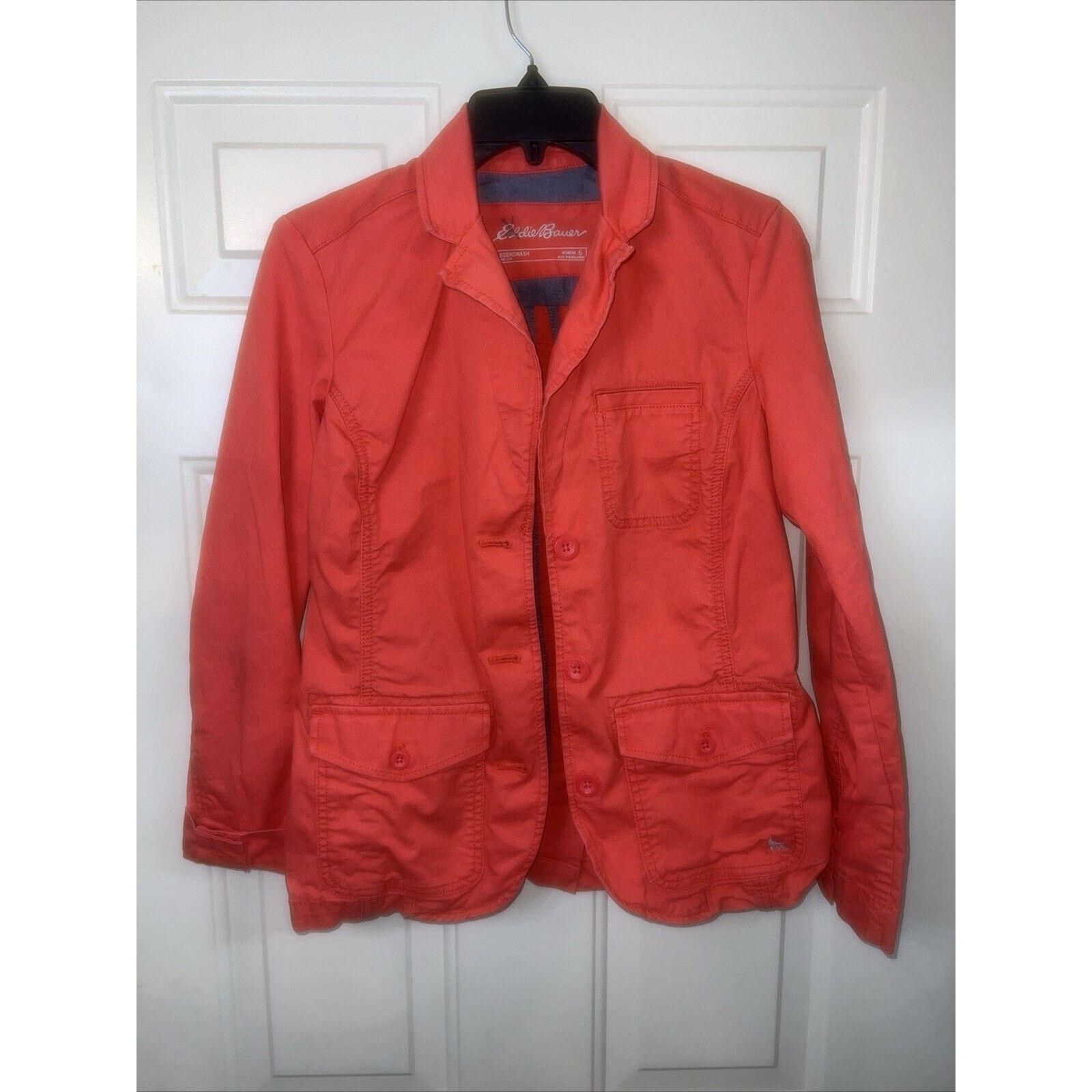 Eddie Bauer Eddie Bauer Blazer Chore Trucker Jacket Women’s 6 Pink Denim Size M / US 6-8 / IT 42-44 - 1 Thumbnail