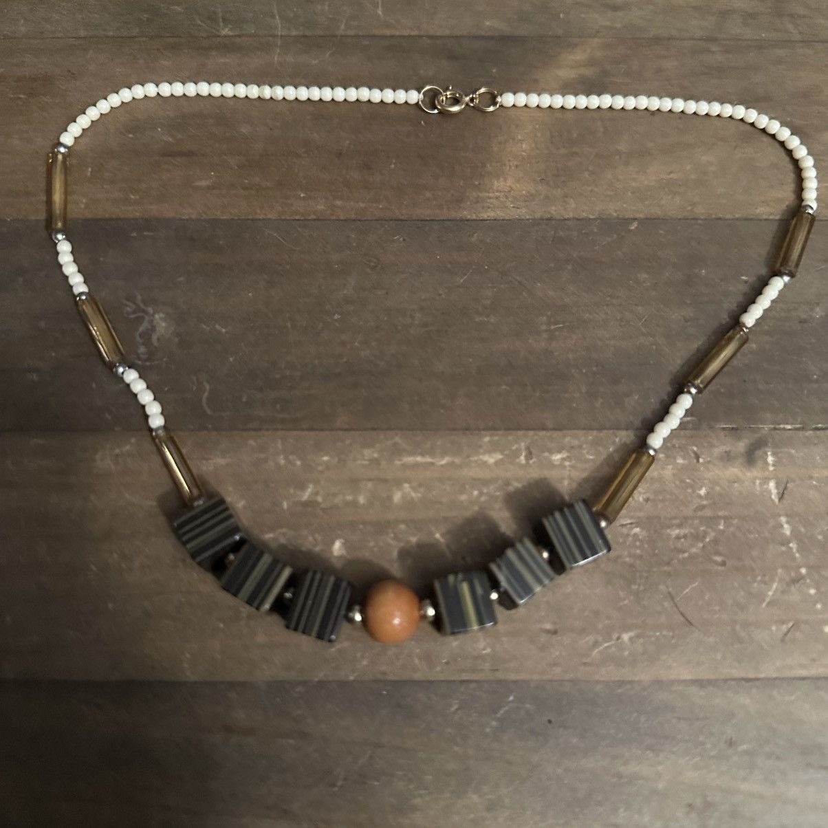 Vintage Vintage chunky square bead necklace Size ONE SIZE - 2 Thumbnail