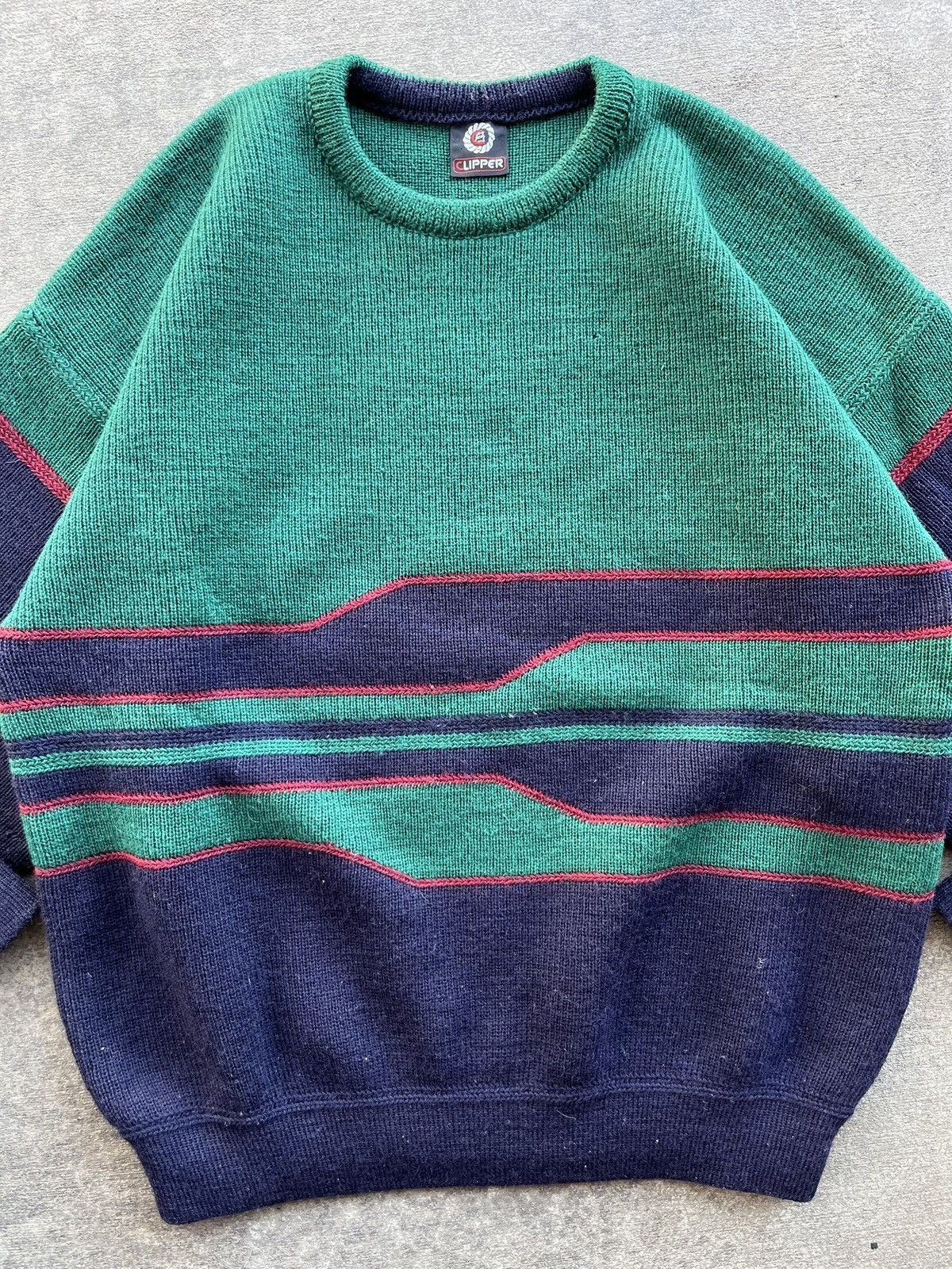 Other Vintage 80s Clipper Made in Denmark Coogi Sweater Size US L / EU 52-54 / 3 - 3 Thumbnail