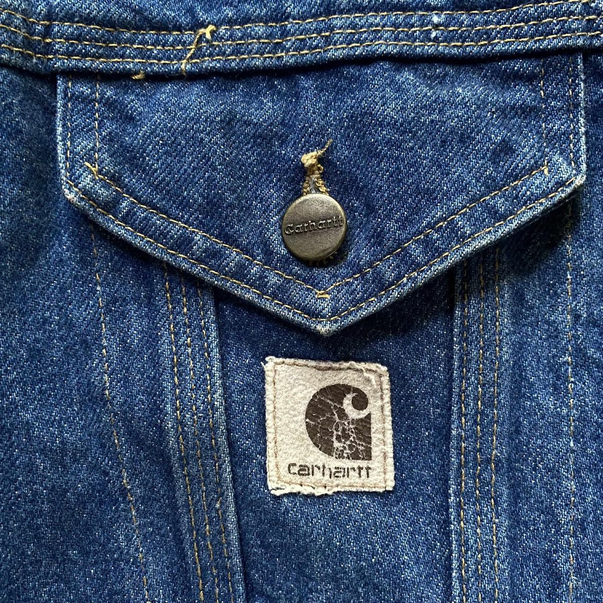Carhartt Vintage Denim Trucker Jacket Size US L / EU 52-54 / 3 - 4 Thumbnail