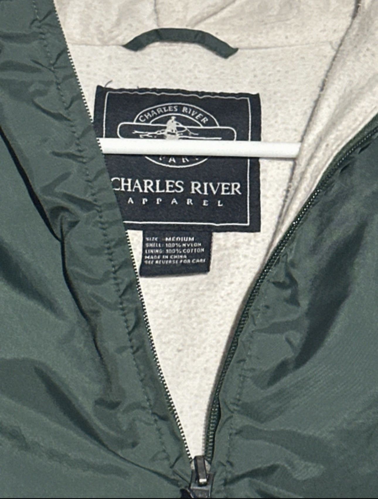 Vintage Green Charles River Apparel pullover windbreaker jacket Size US M / EU 48-50 / 2 - 2 Thumbnail
