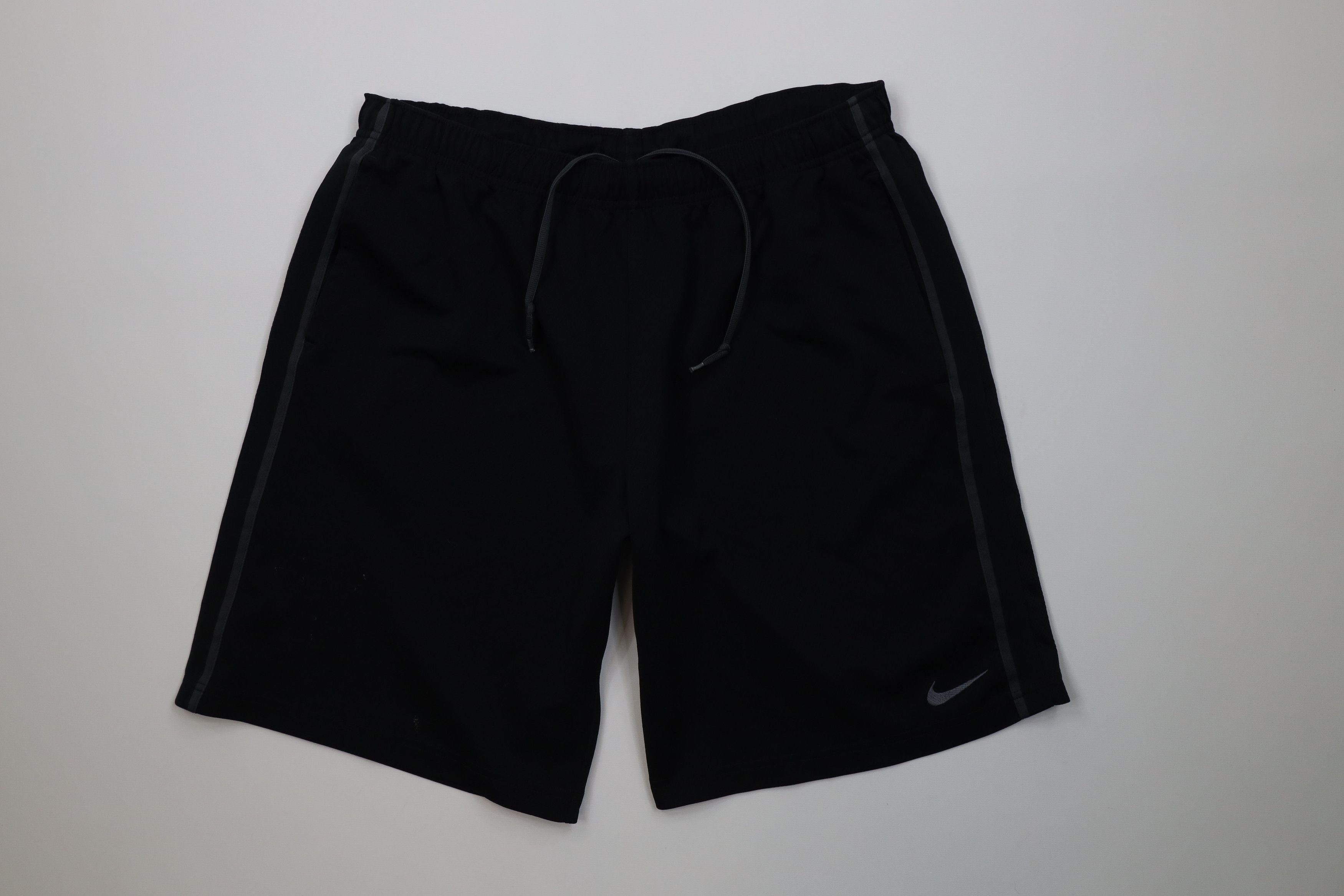 Nike Vintage Y2K Nike Mini Swoosh Above Knee Knit Shorts Black Size US 34 / EU 50 - 1 Thumbnail