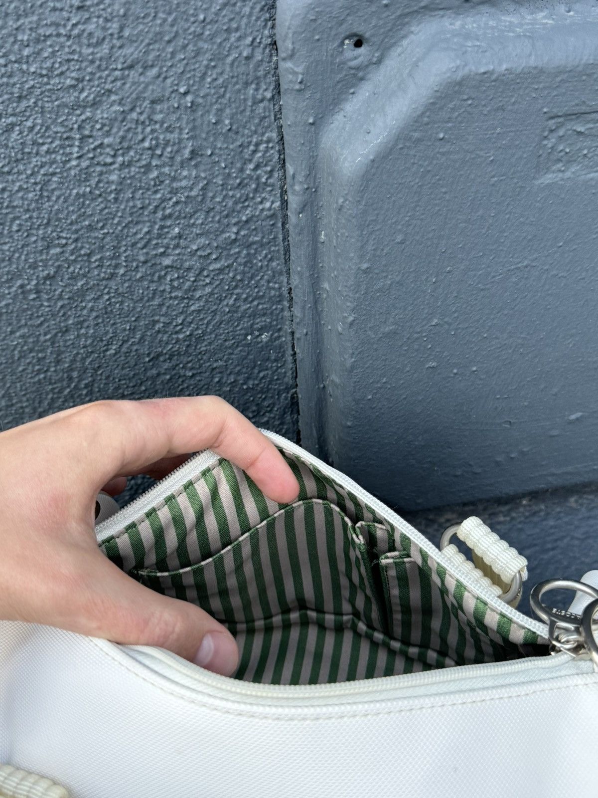 Japanese Brand × Lacoste Lacoste White Handbag Size ONE SIZE - 7 Thumbnail