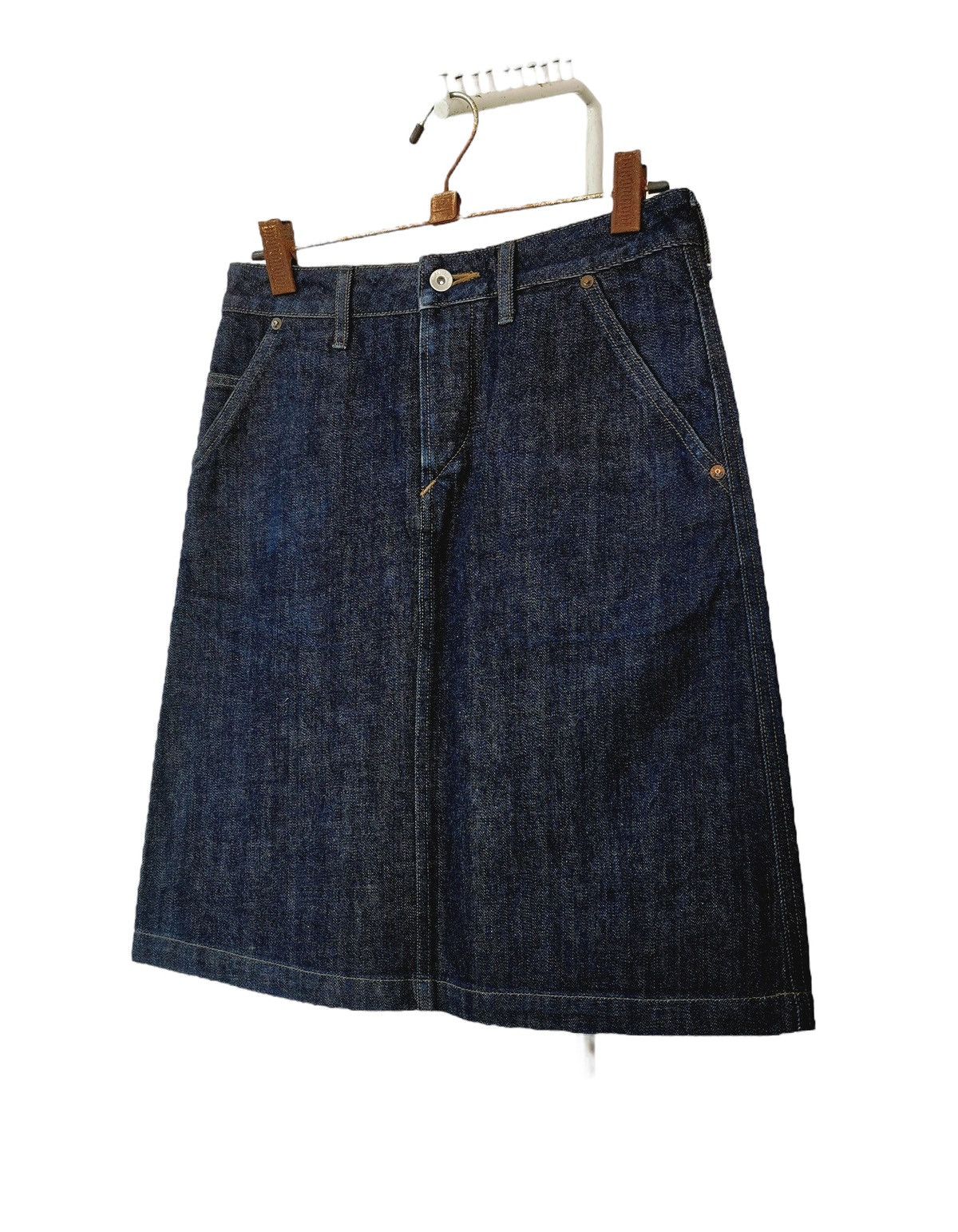 Margaret Howell × Snow Peak Margareth Howell Denim Skirt With Selvedge Buckle Size 28" / US 6 / IT 42 - 6 Thumbnail