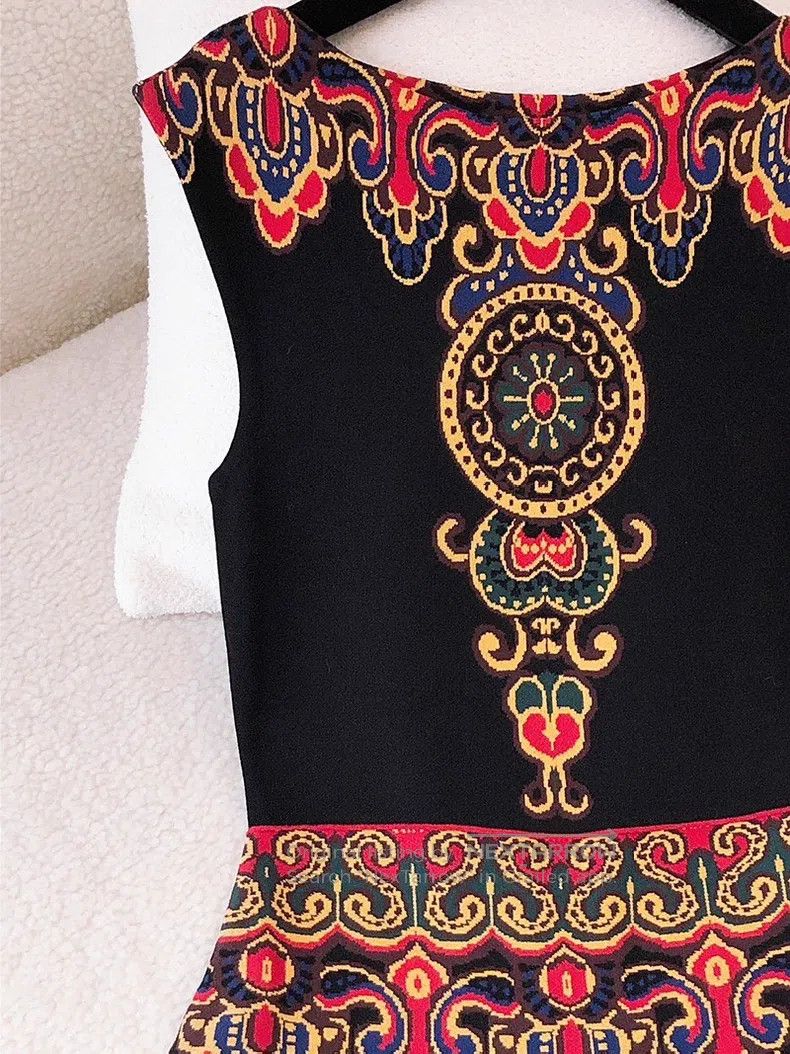 Valentino Valentino Painted patterned knitted dress sleeveless dress Size S / US 4 / IT 40 - 3 Thumbnail