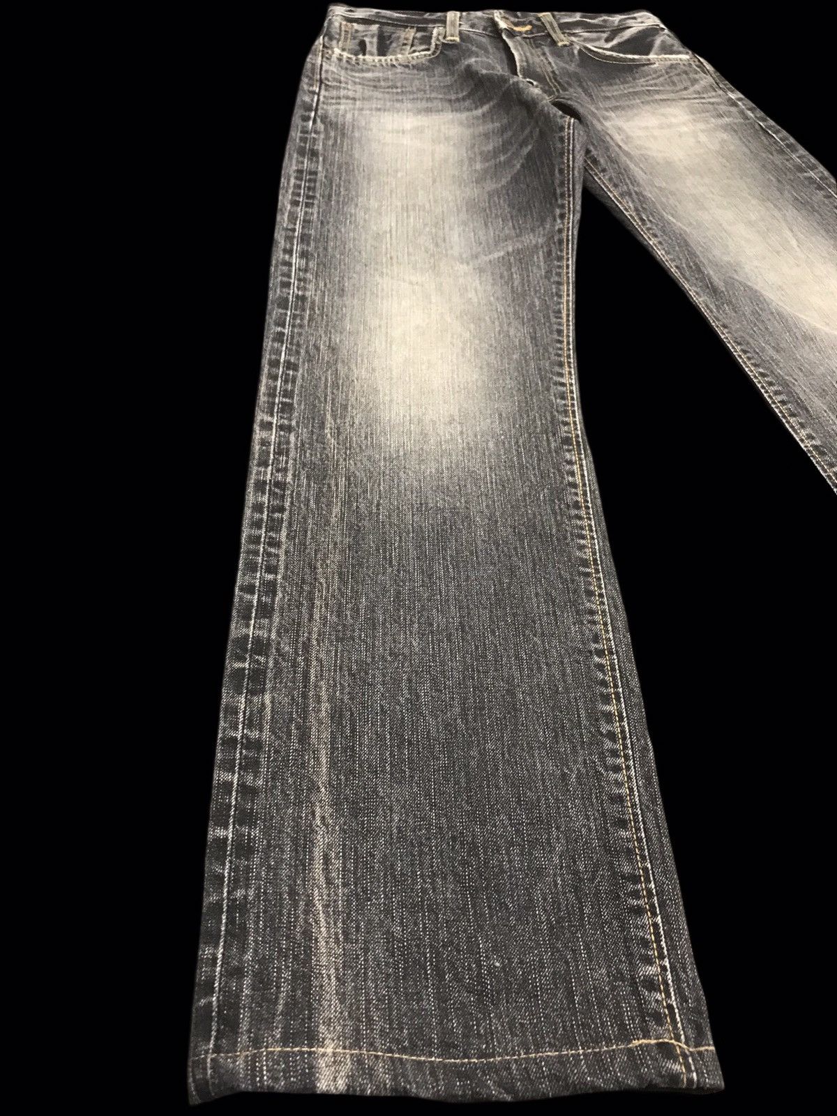 Edwin 💥90s Style💥Vtg EDWIN RAW FADE BLCK WASH Selvedge Denim F52 Size US 29 - 7 Thumbnail