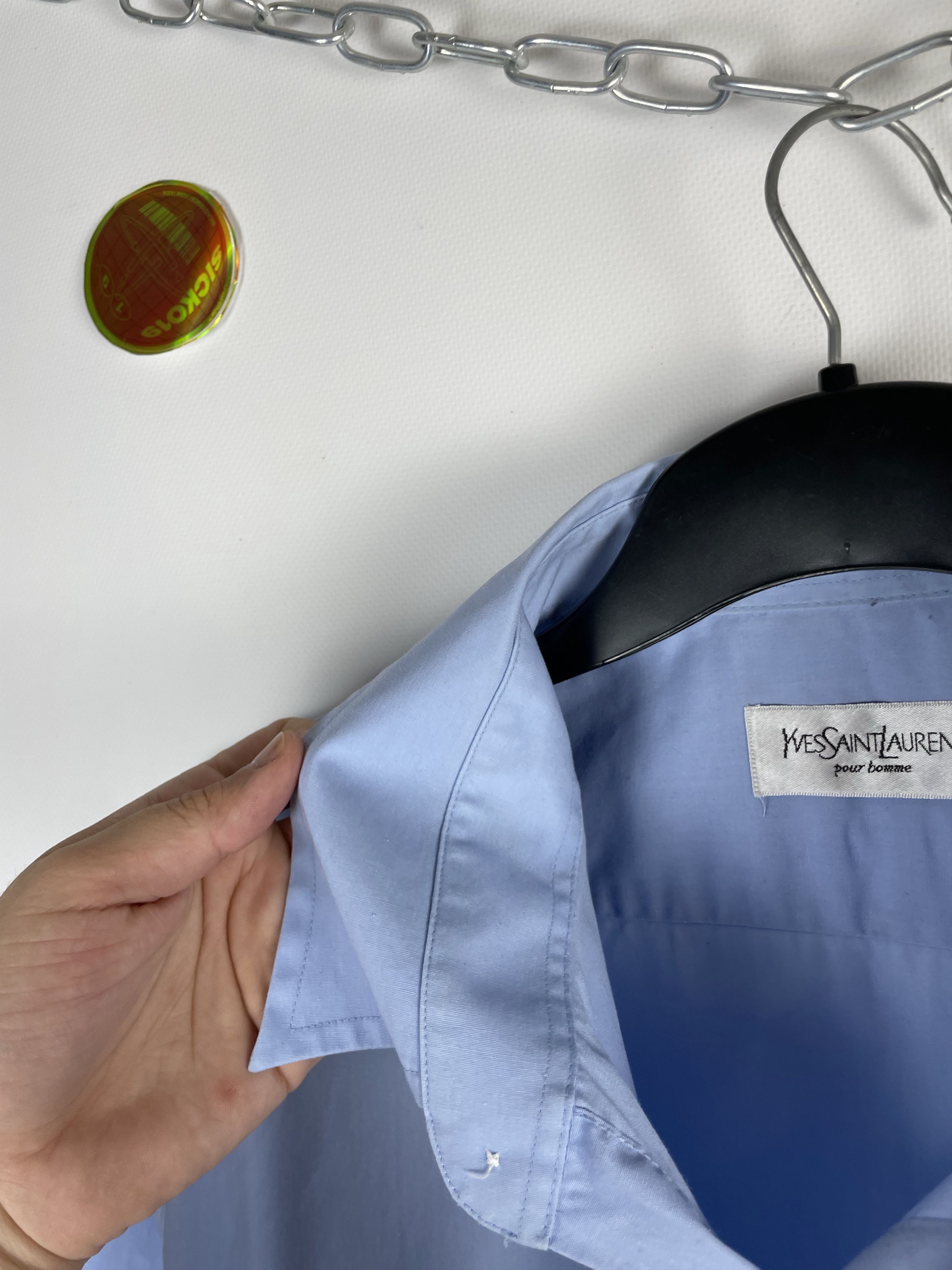 Vintage × Yves Saint Laurent Vintage Yves Saint Laurent Ysl Pour Homme Shirt Size US XL / EU 56 / 4 - 7 Thumbnail