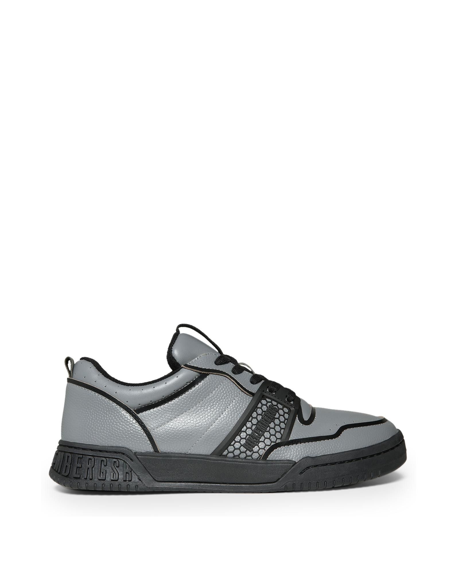 image of Dirk Bikkembergs Synthetic Leather Sneakers With Rubber Sole in Grey, Men's (Size 7)