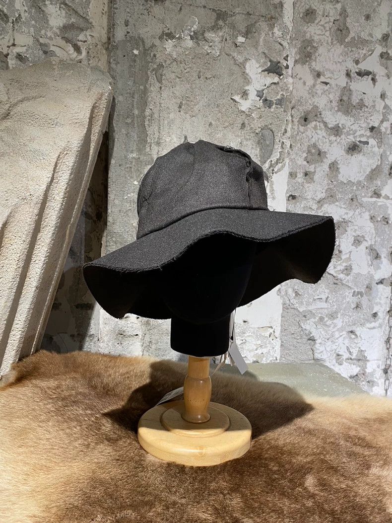 Y's Y's Wool brown destruction fringed top hat Size ONE SIZE - 1 Thumbnail