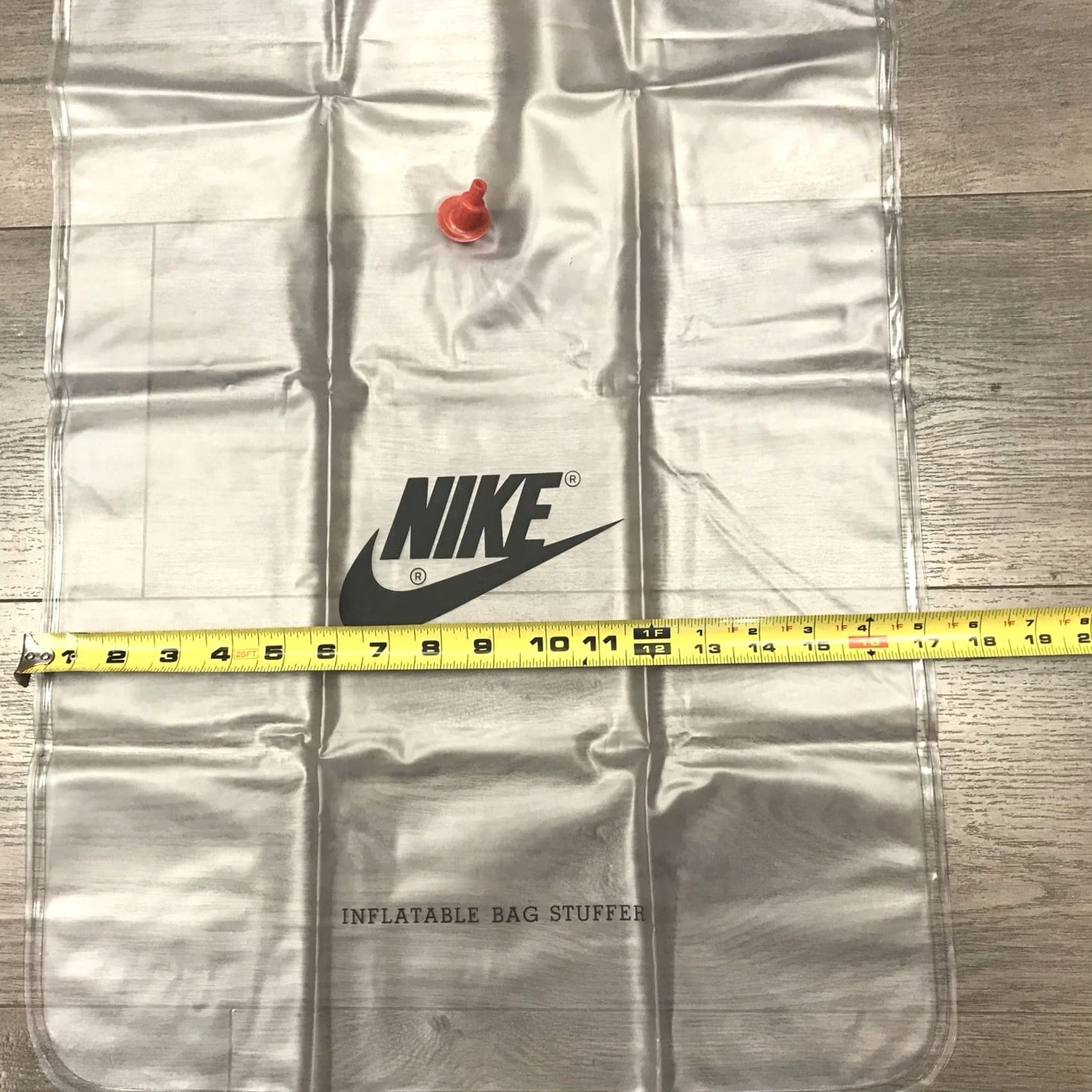 Nike VINTAGE Nike Inflatable Bag Stuffer Mens Clear Rubber Inflatable Bag Packable Sports Memorabilia Size ONE SIZE - 6 Thumbnail