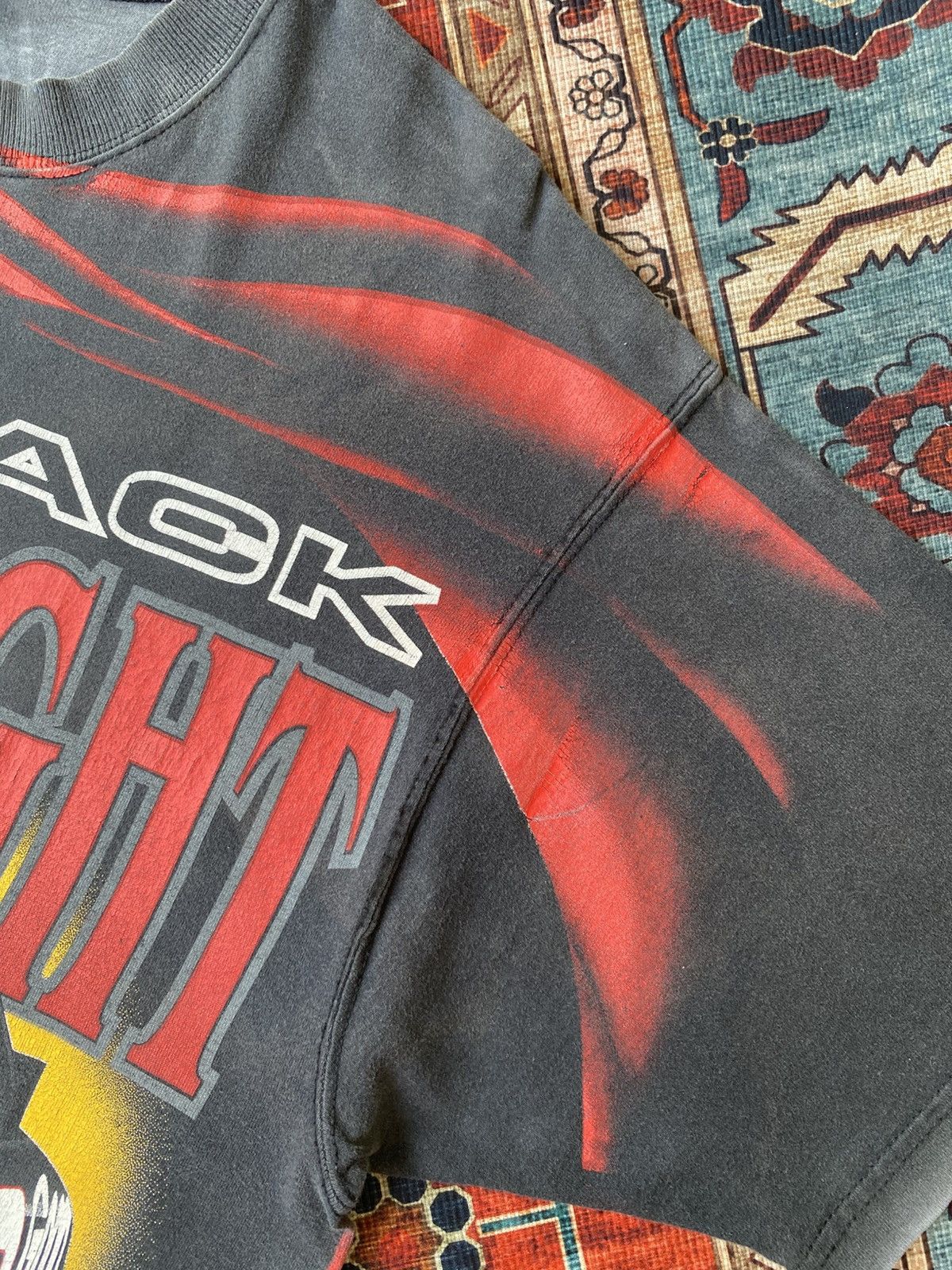 NASCAR Vintage AOP Red Black Night Nascar T-shirt Size US XL / EU 56 / 4 - 8 Thumbnail