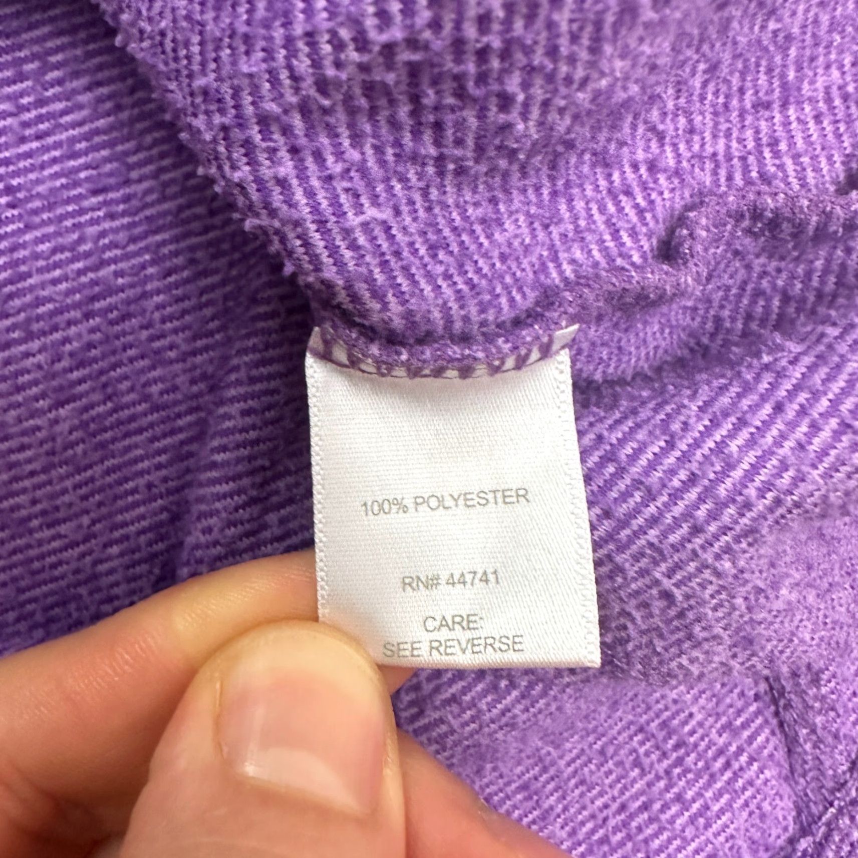 Vintage Alpine Design Active Jacket Womens Medium Purple 1/4 Zip Lightweight Long Sleeve Size M / US 6-8 / IT 42-44 - 6 Thumbnail