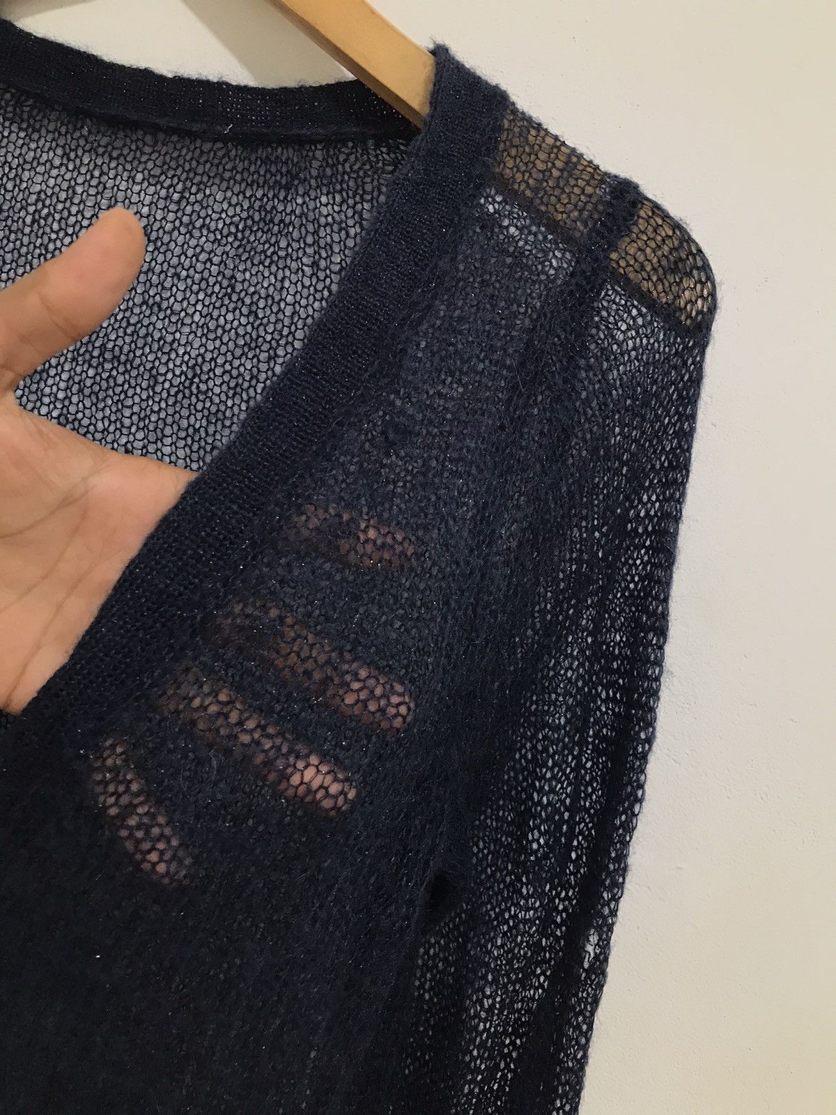 If Six Was Nine Transparent Open Fishnet Cardigan Grunge punk Size US M / EU 48-50 / 2 - 3 Thumbnail
